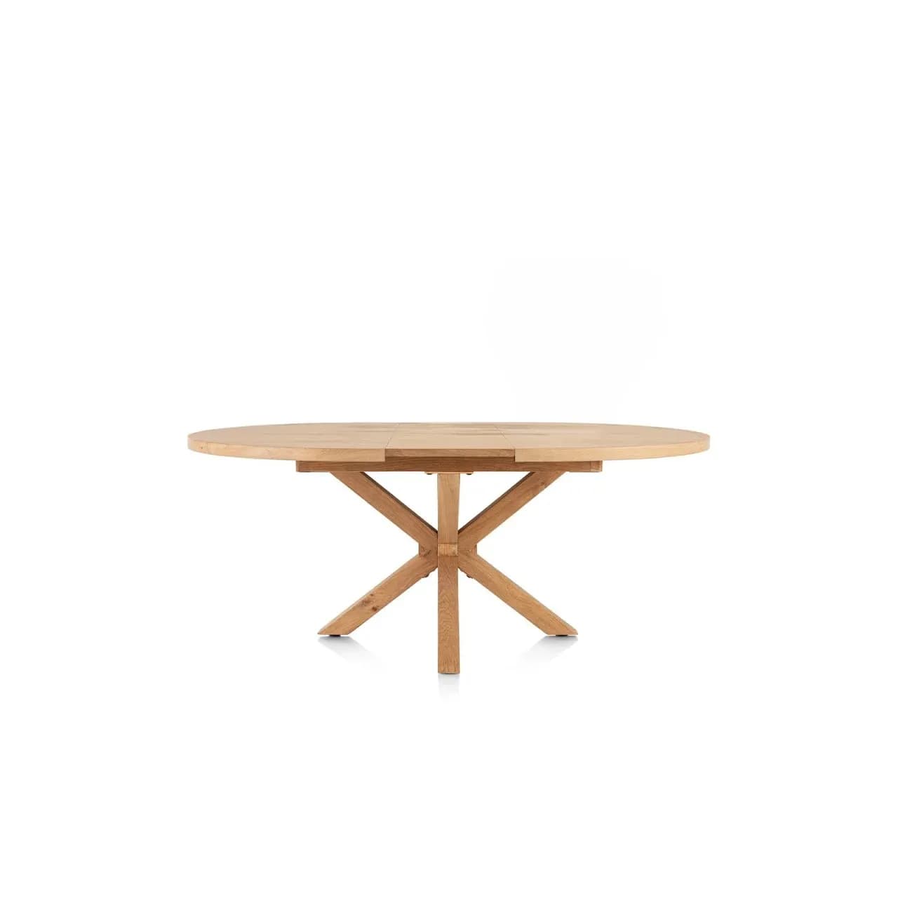 Nyborg, Auszugtisch 150 (+ 40) x 130 cm - oval - Mittelfuß Holz