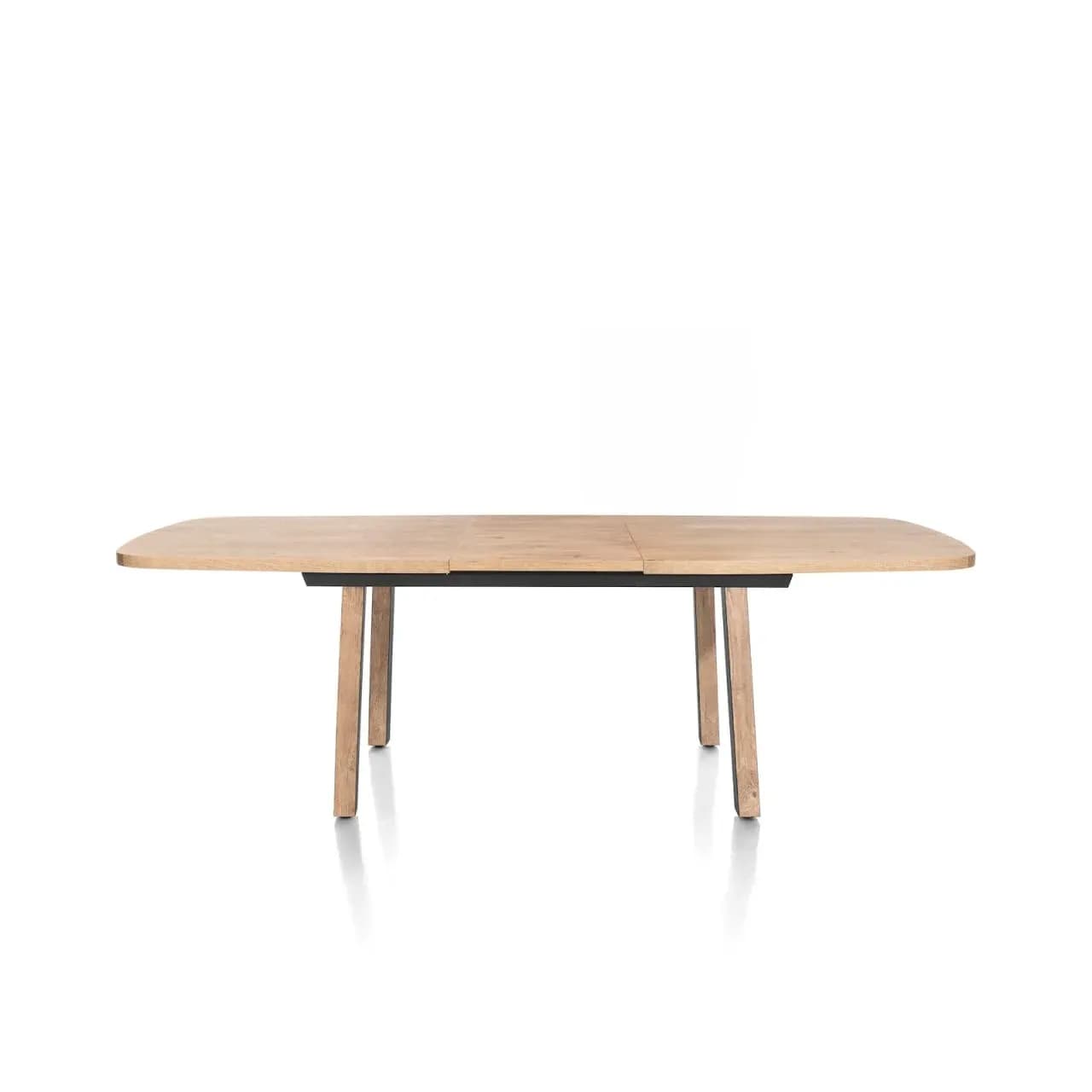 Pavarotti, Ausziehtisch 190 (+ 60) x 110 cm - 4 Beine - Metall mit Holzeinlage