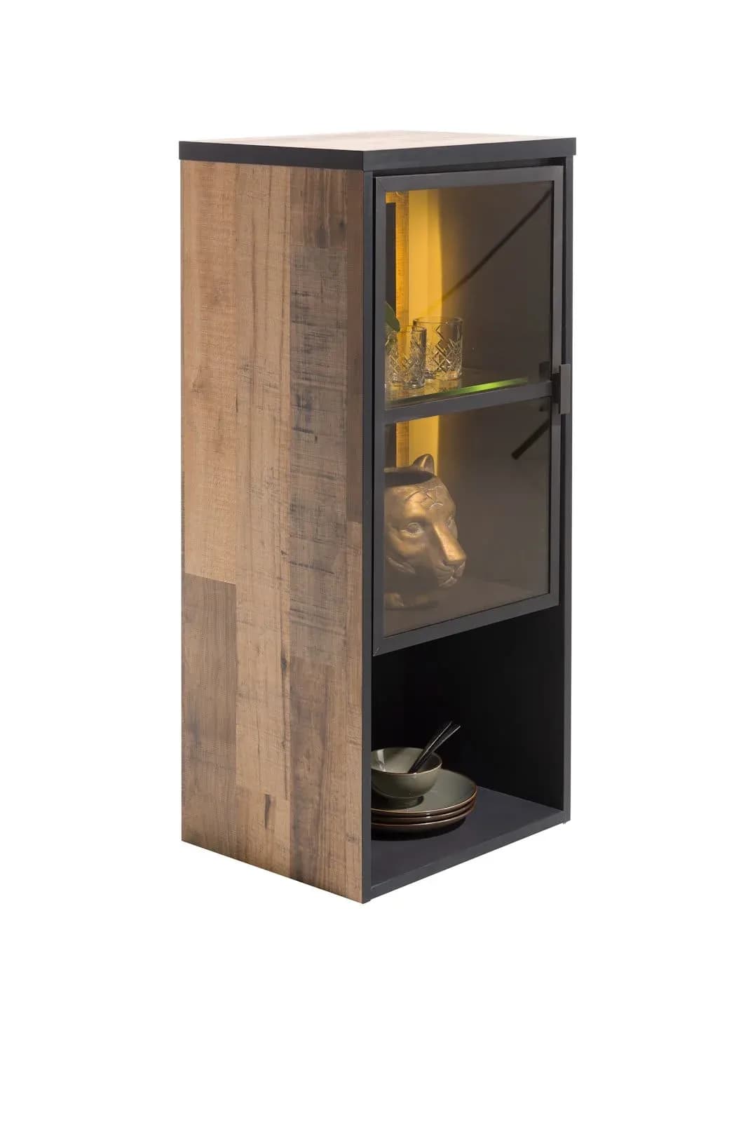 Avalon, Element zum stehen oder aufhängen 45 cm - 1-Glastür +1-Nische (+ LED)