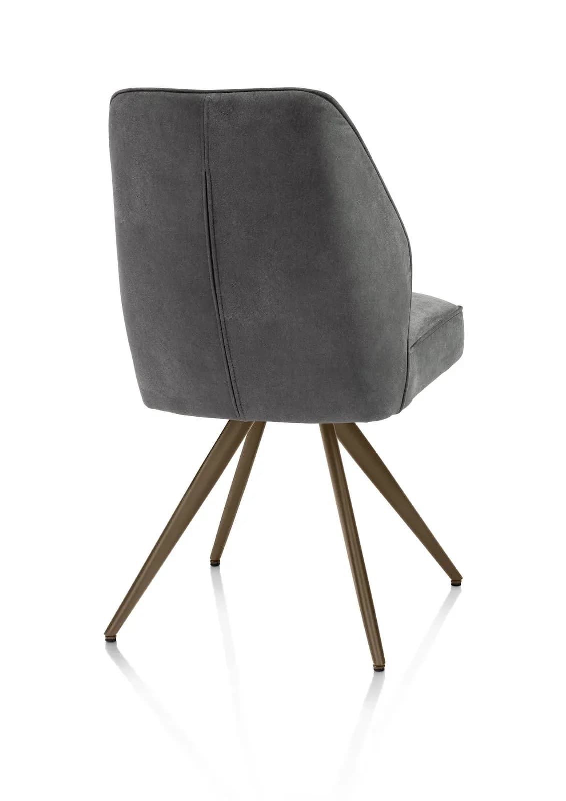 Bell, Stuhl - Gestell Steelbrown - Taschenfederkern - Stoff Calabria