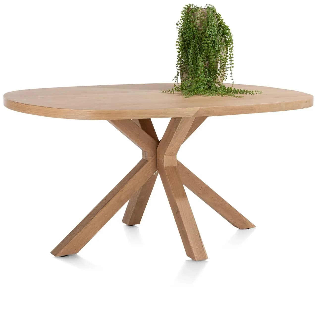 Nyborg, Tisch 150 x 110 cm - oval - Mittelfuß Holz