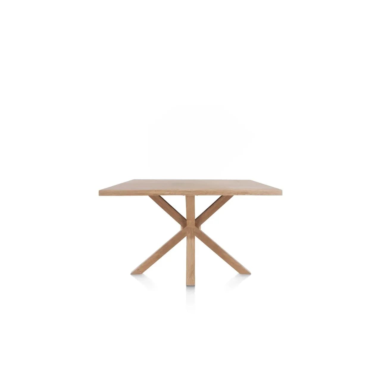 Nyborg, Tisch 150 x 100 cm - Tischplatte mit natürliche Baumkante - Mittelfuß Holz