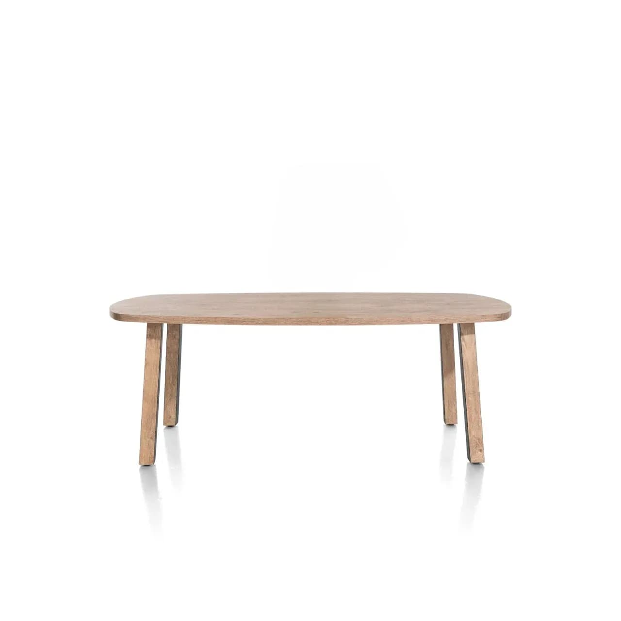 Pavarotti, Tisch 210 x 108 cm - 4 Beine - Metall mit Holzeinlage