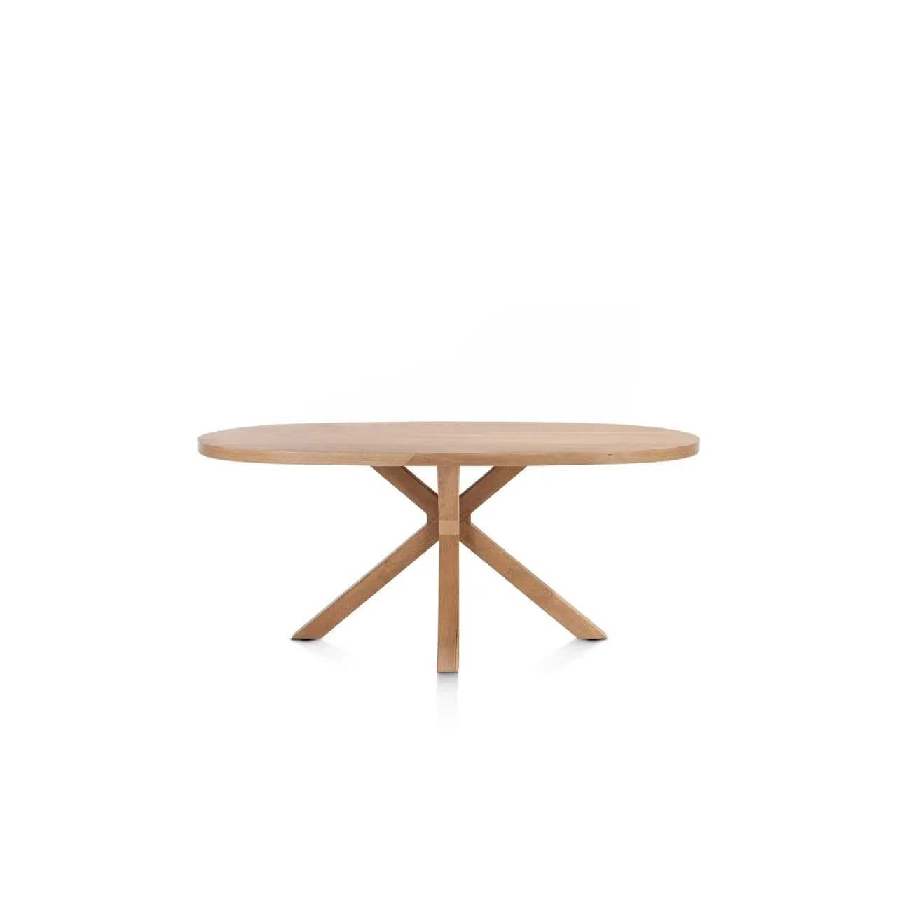 Nyborg, Tisch 180 x 110 cm - oval - Mittelfuß Holz