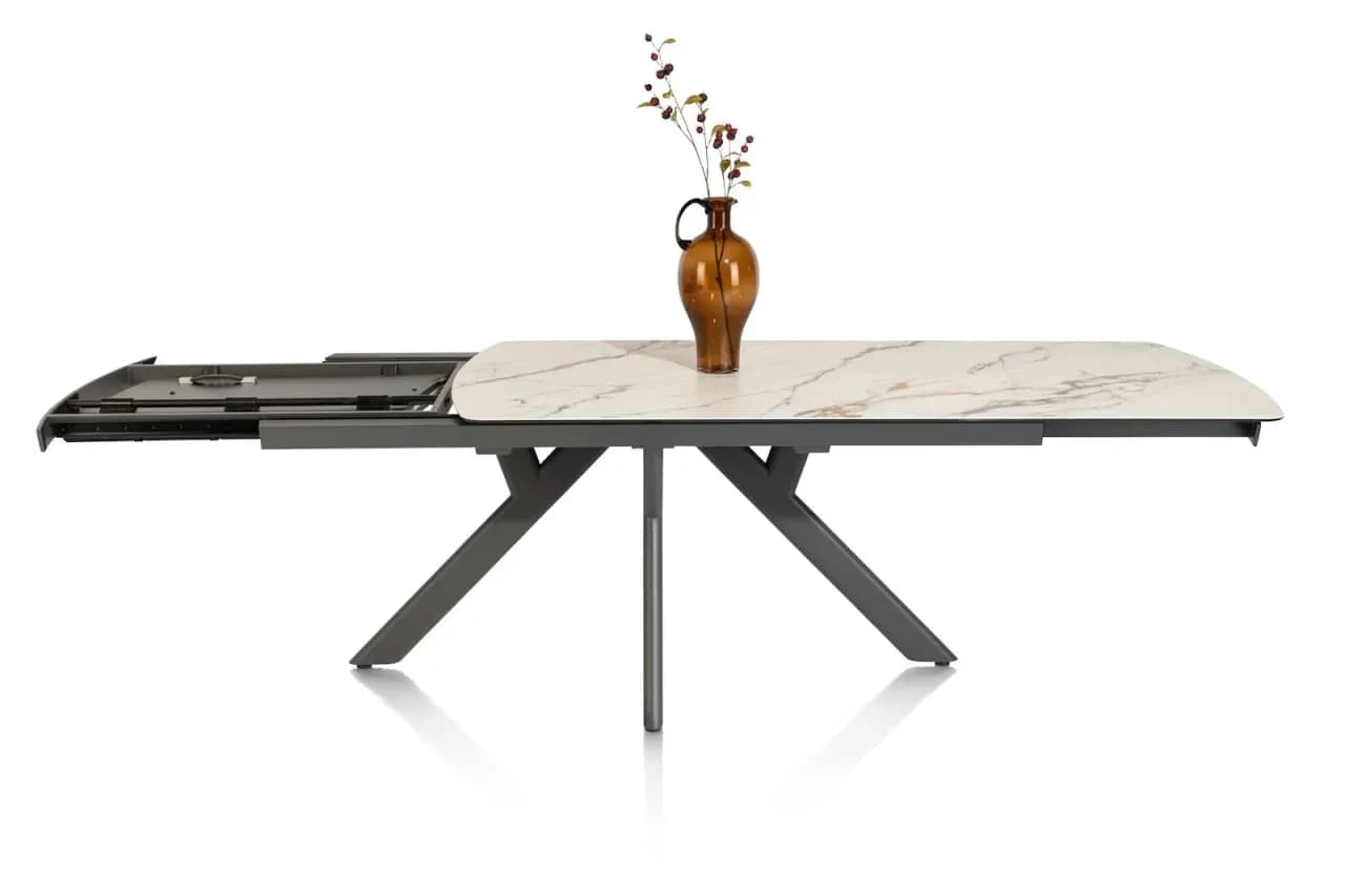 Vegas, Ausziehtisch 170 (+ 60) x 100 cm - Keramik auf Glas