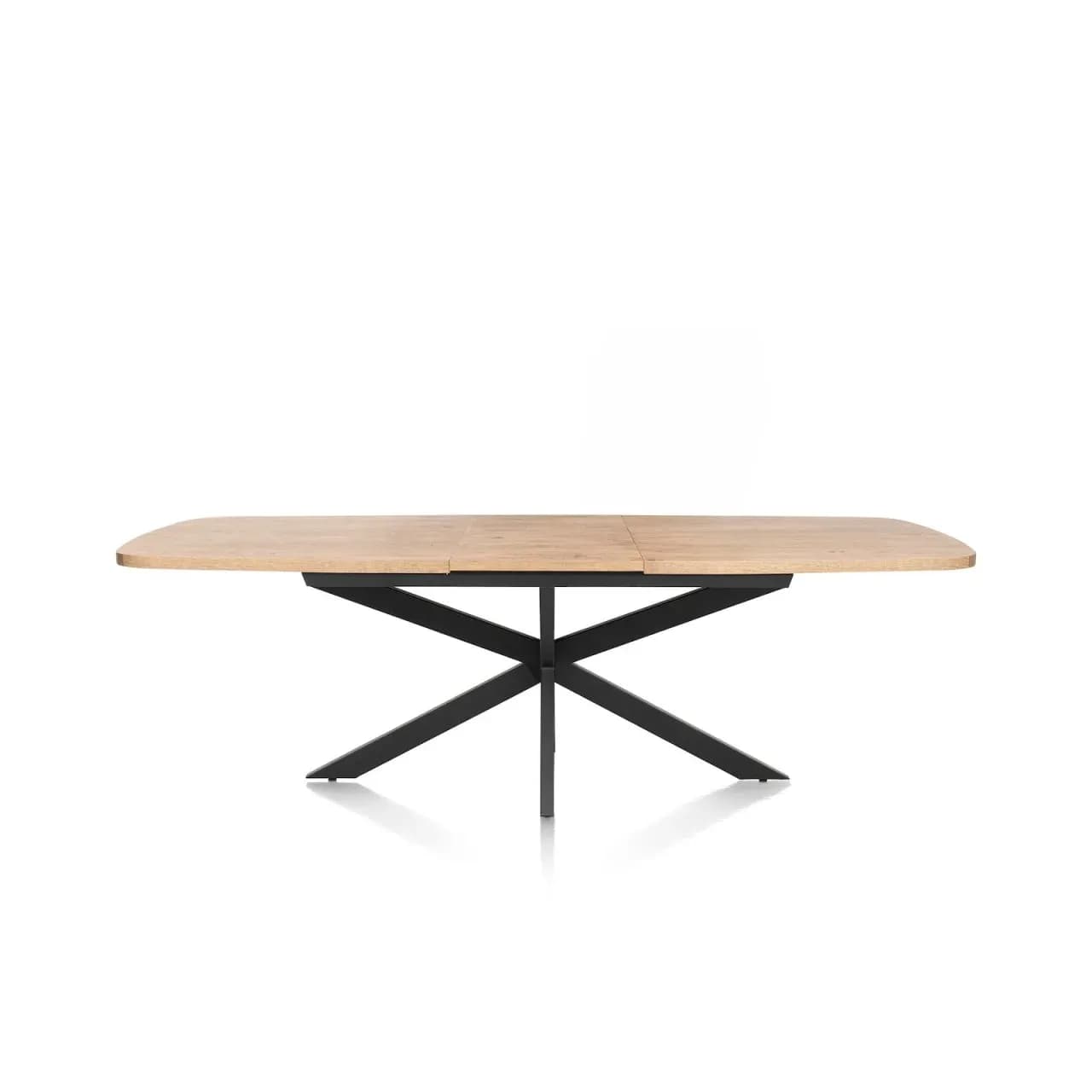 Pavarotti, Ausziehtisch 190 (+ 60) x 110 cm - Sternfuß - Metall