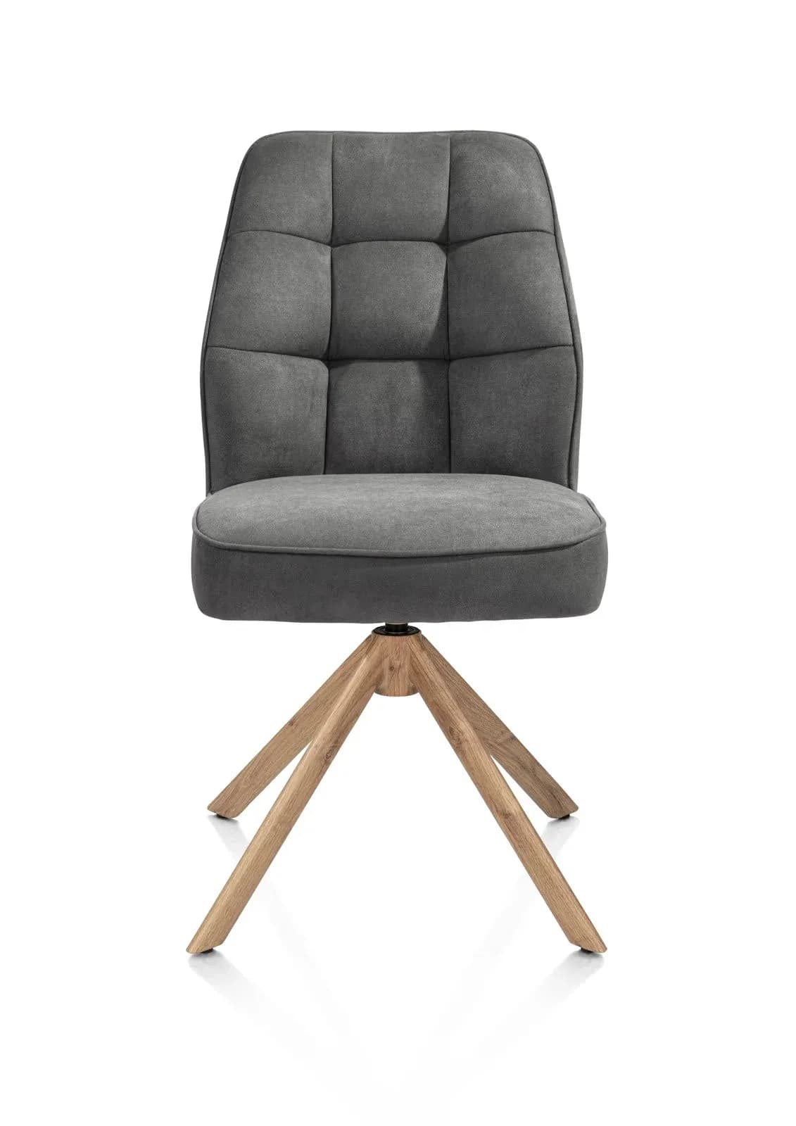 Bell, Stuhl - Gestell Eiche-Optik - drehbar - Kippfunktion - Taschenfederkern - Stoff Calabria