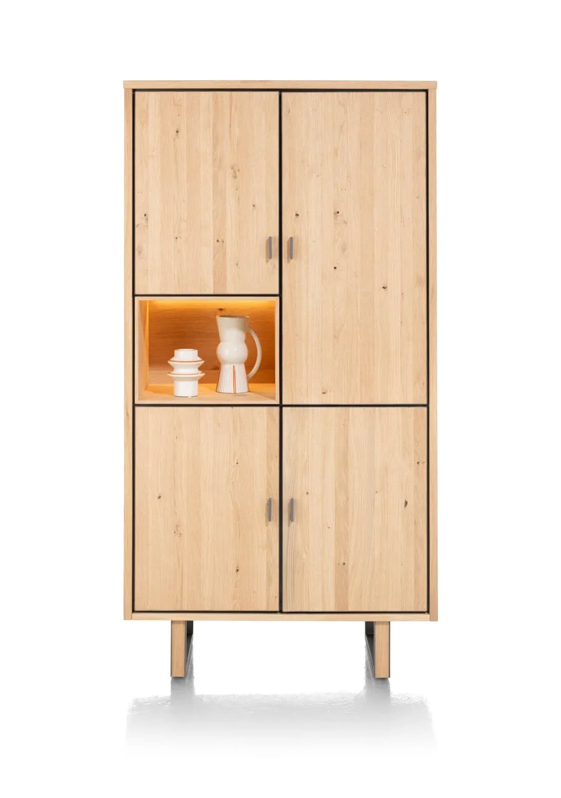 Shimanto, Schrank 100 cm - 4-Türen + 1-Nische (+ LED)