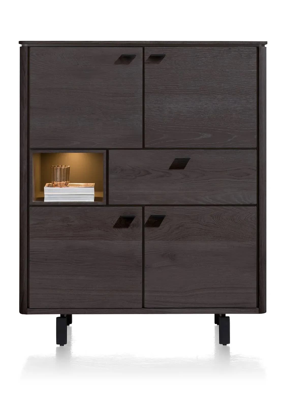 Livada, Highboard 115 cm - 4-Türen + 1-Lade + 1-Nische