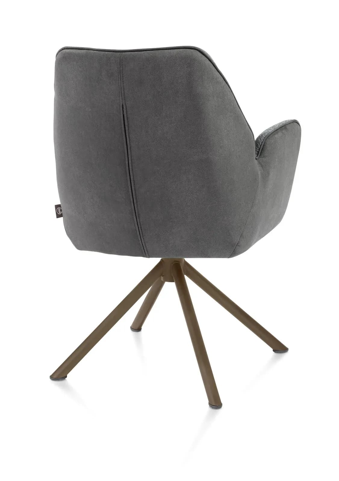 Bell, Armlehnstuhl - Geraderohrgestell Steelbrown - drehbar - Taschenfederkern - Kombi Calabria/Vada