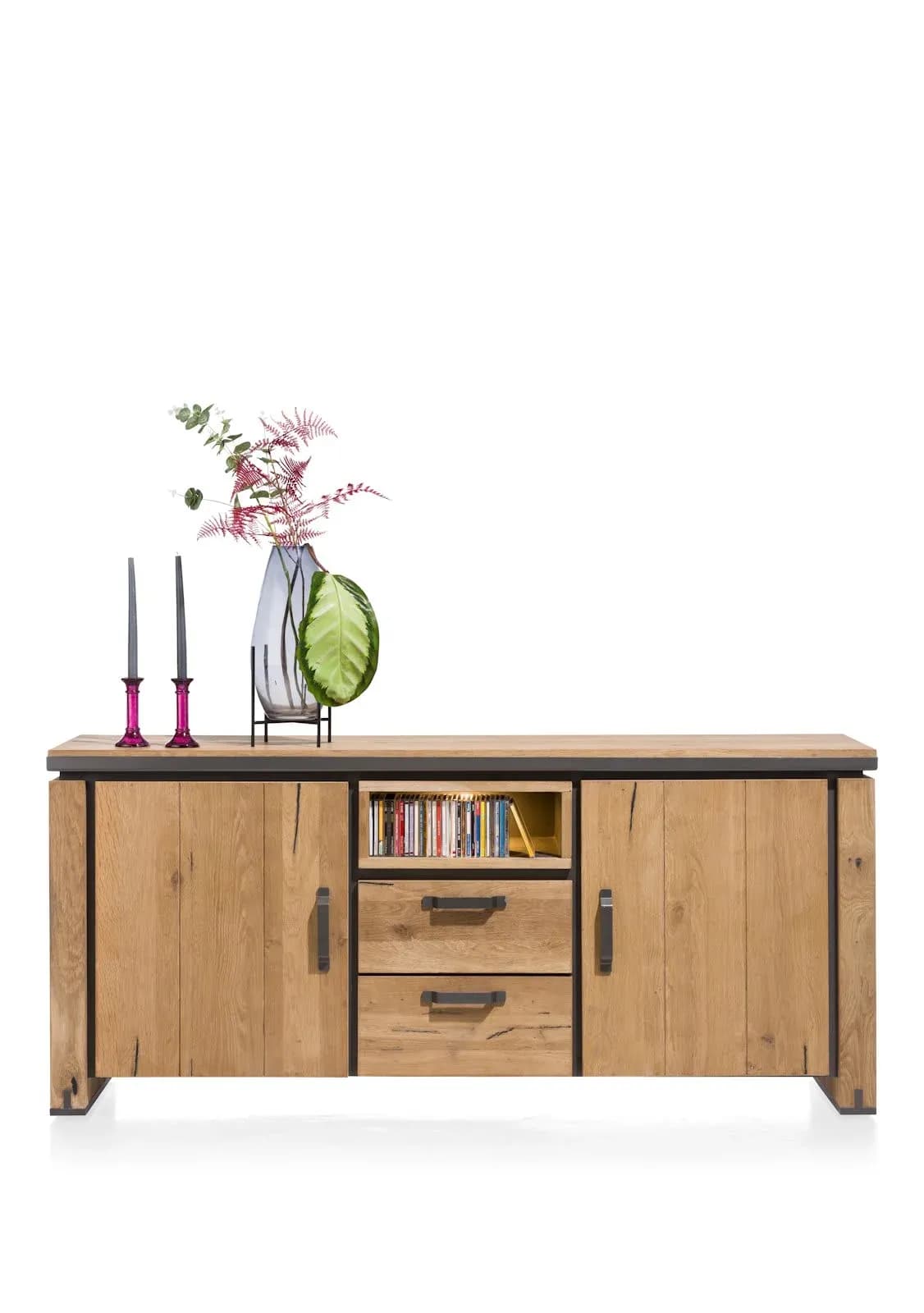 Farmland, Sideboard 180 cm - 2-Türen + 2-Laden + 1-Nische (+ LED)