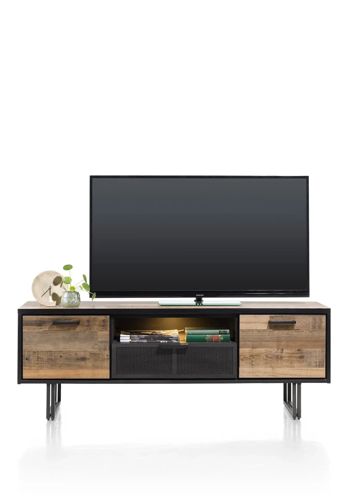 Avalon, Lowboard 180 cm - 2-Türen + 1-Lade + 1-Nische (+ LED)