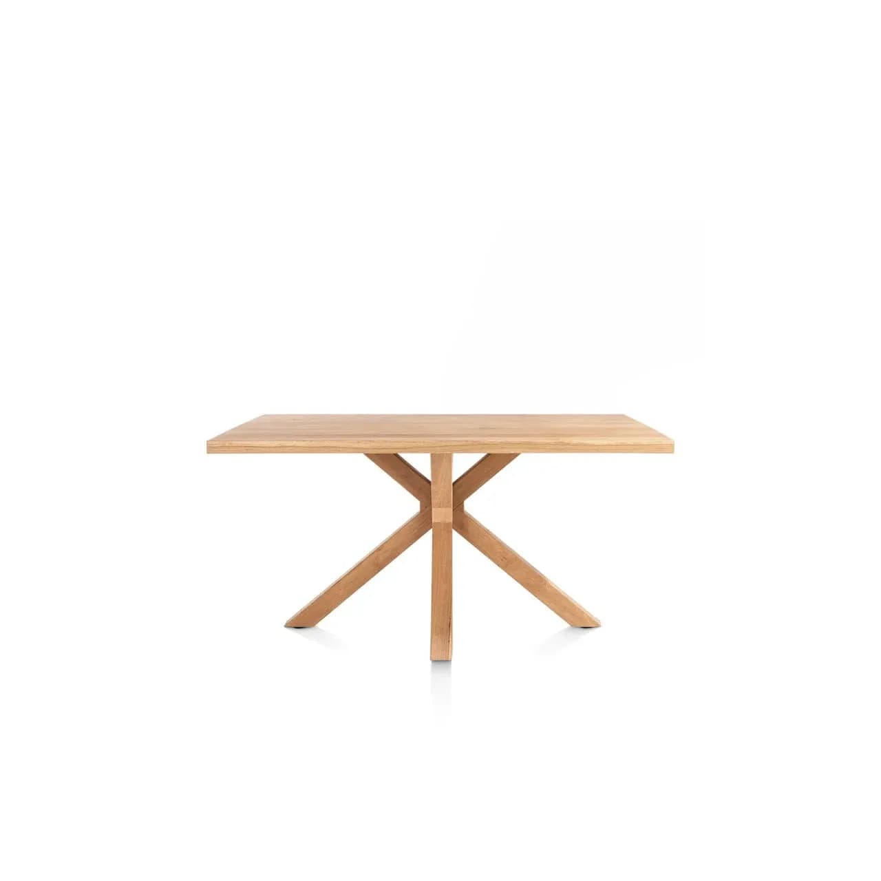 Nyborg, Tisch 150 x 100 cm - rechteckige Tischplatte - Mittelfuß Holz