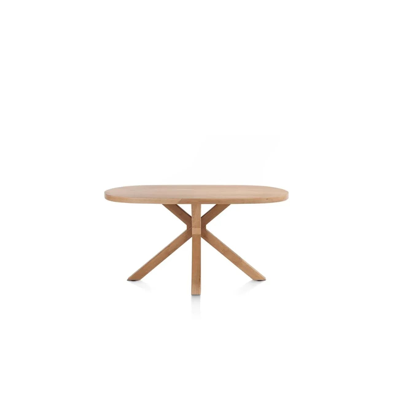 Nyborg, Tisch 150 x 110 cm - oval - Mittelfuß Holz