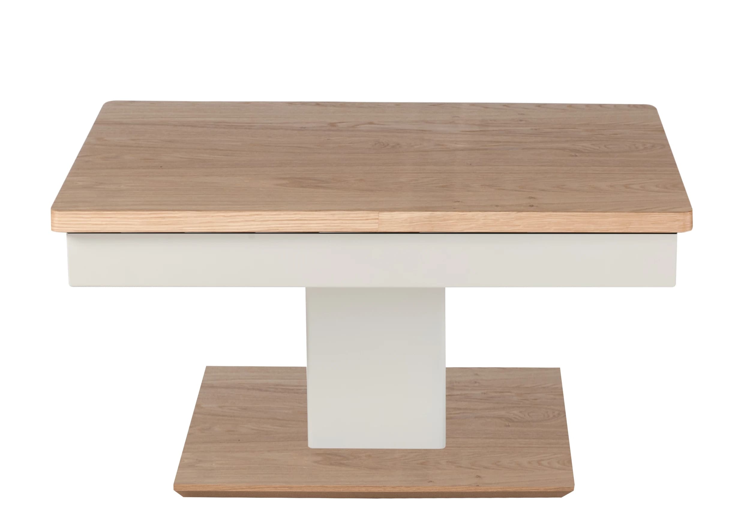 Couchtisch - höhenverstellbar, LBH ca. 90x60x44 cm, Wildeiche Furnier