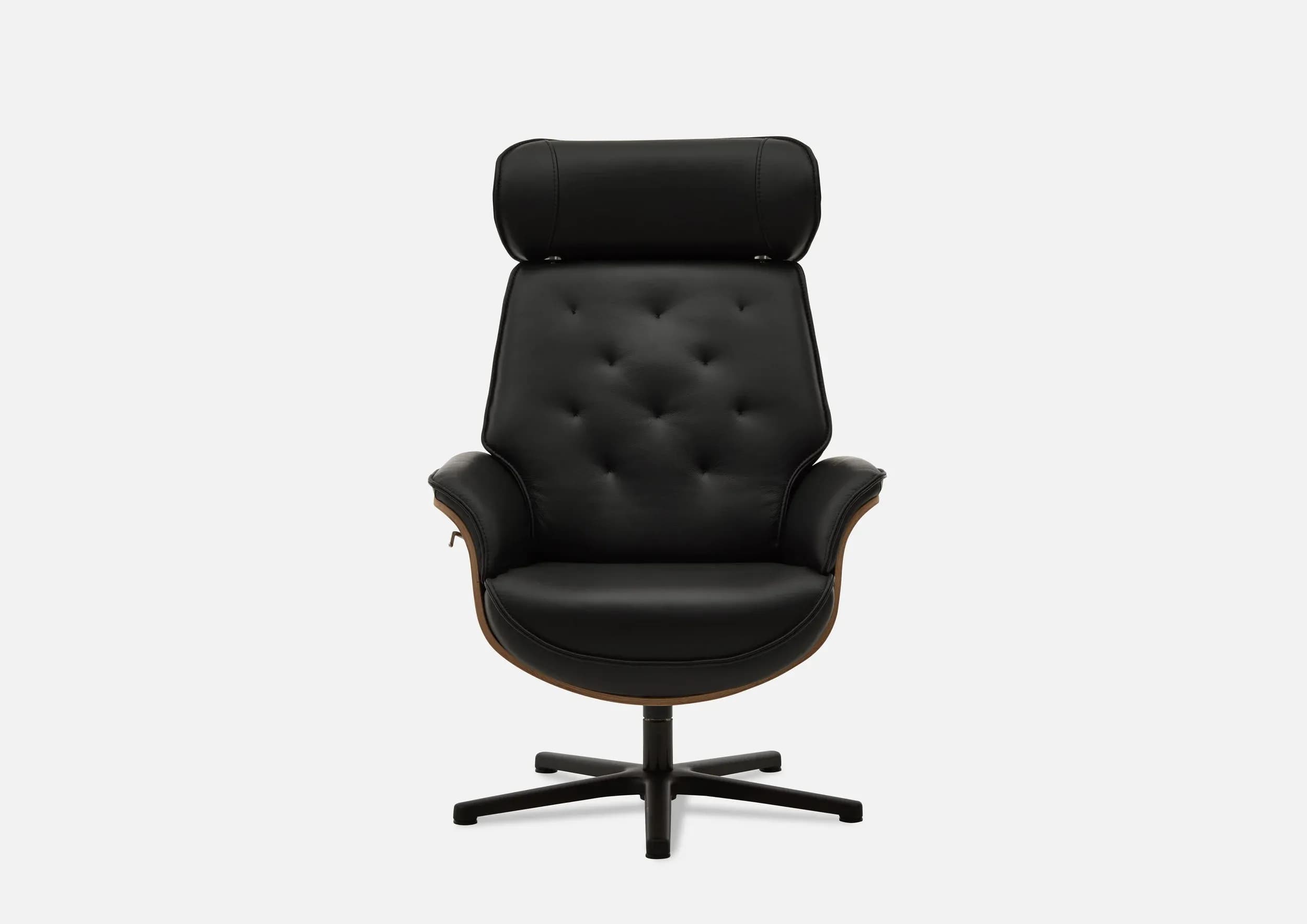 Relaxsessel - Leder, Schwarz