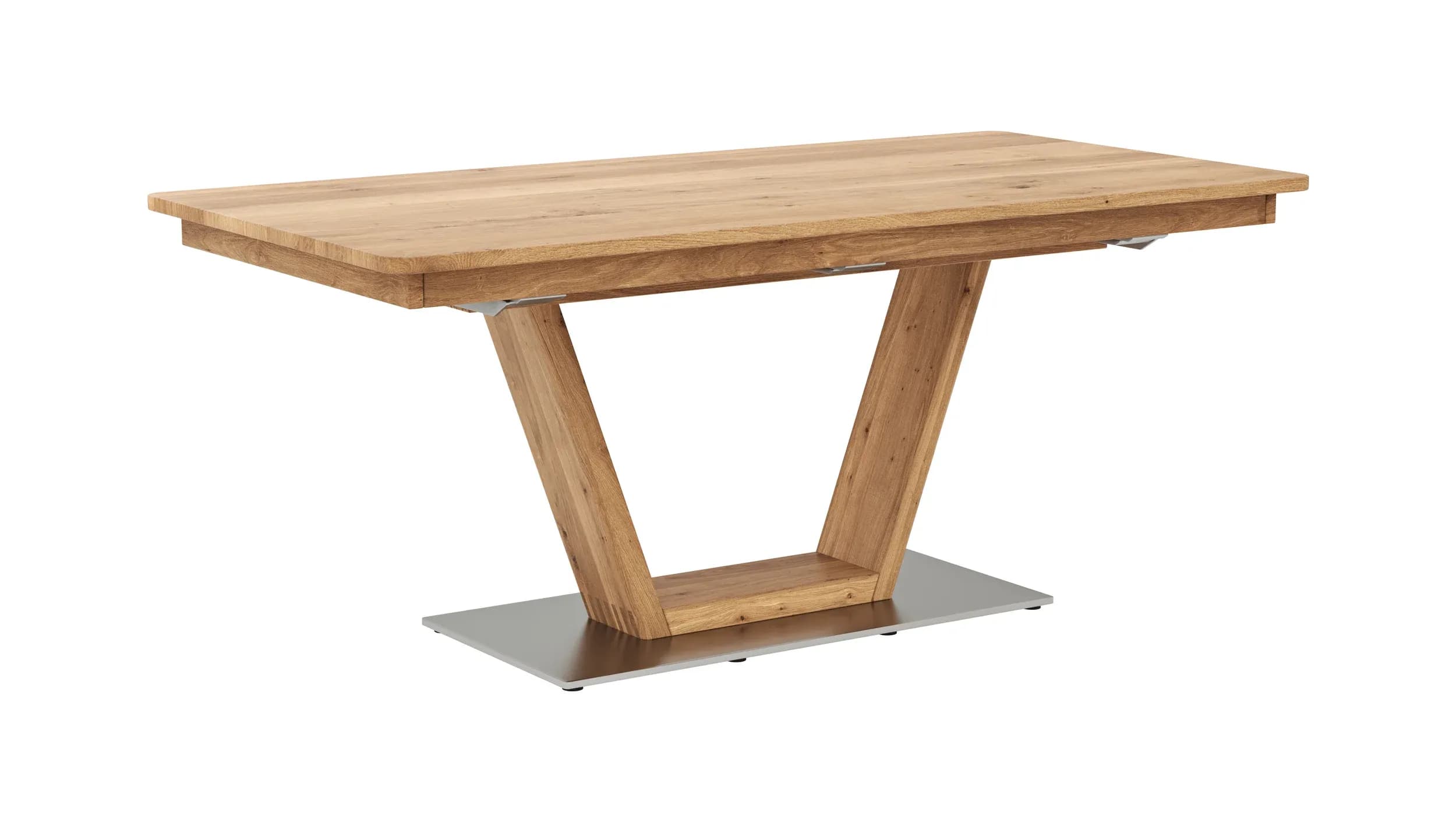 Esstisch Cartago Soft - ausziehbar, LB ca. 180x90 cm, Wildeiche massiv, natur geölt