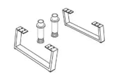 Kufenfüße - 2er Set, Metall, Anthrazit