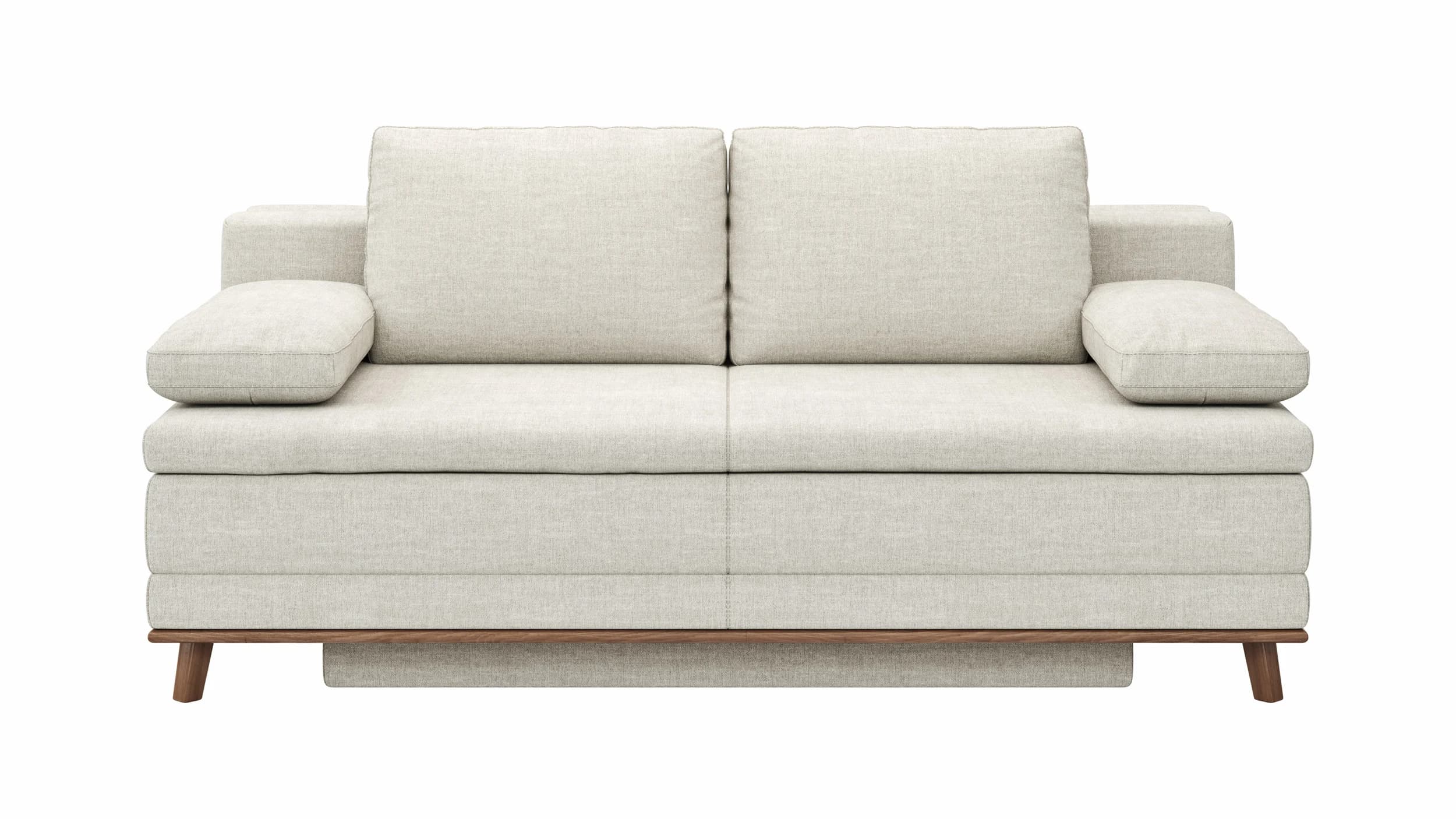Sofa Lakeville 2 - 2-Sitzer inkl. Schlaffunktion mit Bettkasten, Stoff, Natur