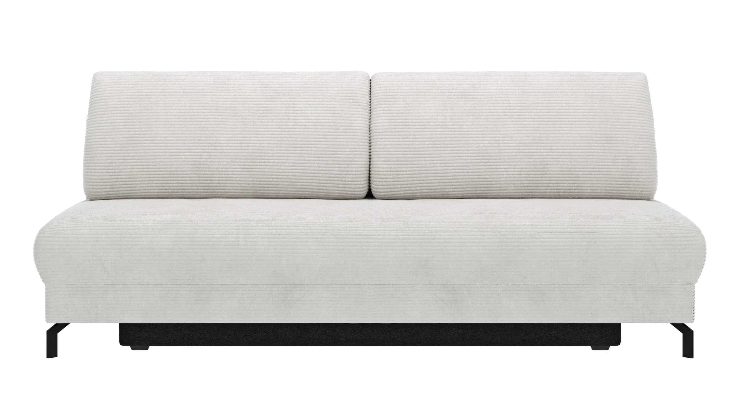Schlafsofa Salema - 3-Sitzer mit Schlaffunktion (Liegefläche ca. 140x200 cm), Stoff, Weiß