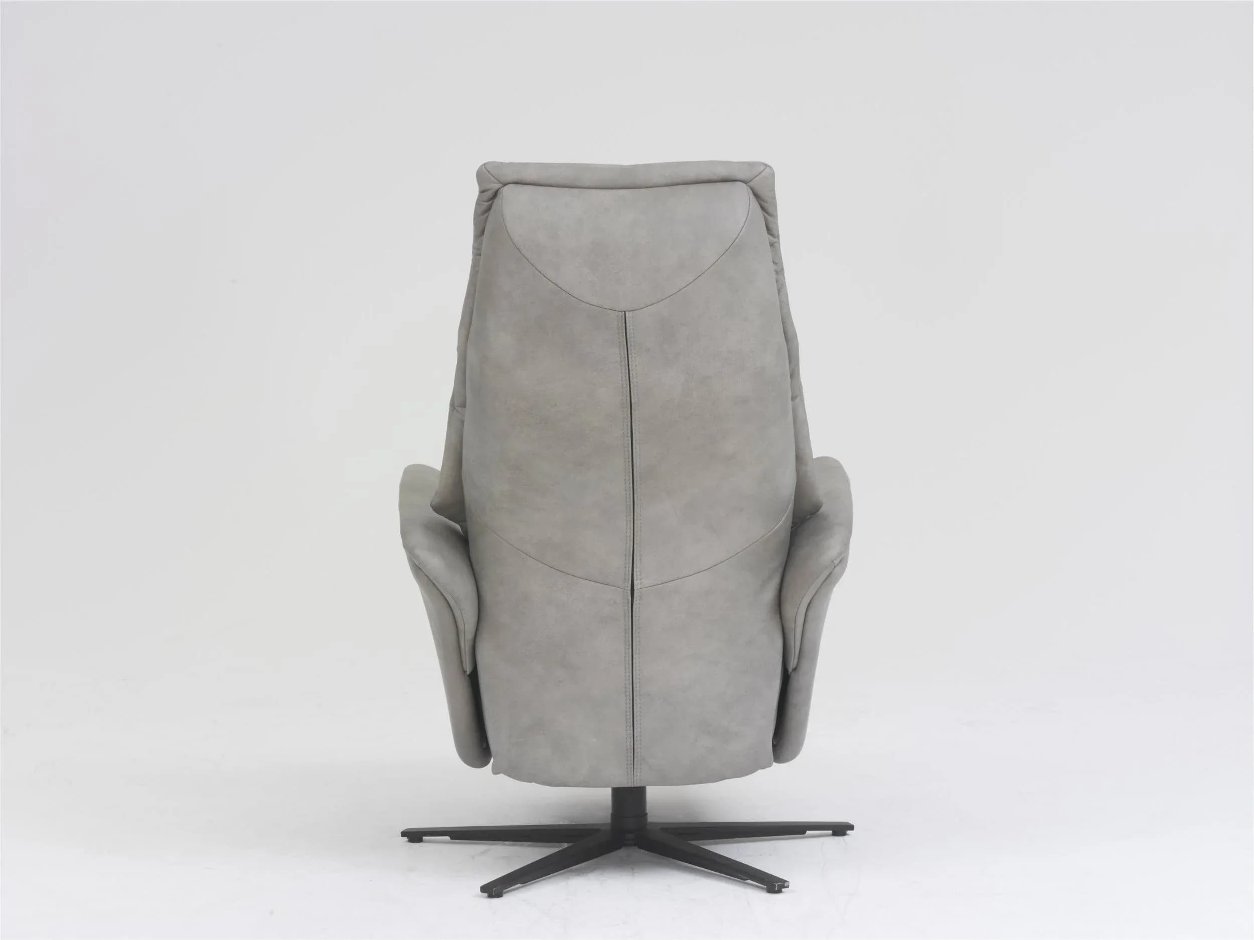 Sessel - Relaxfunktion, Leder, Grau