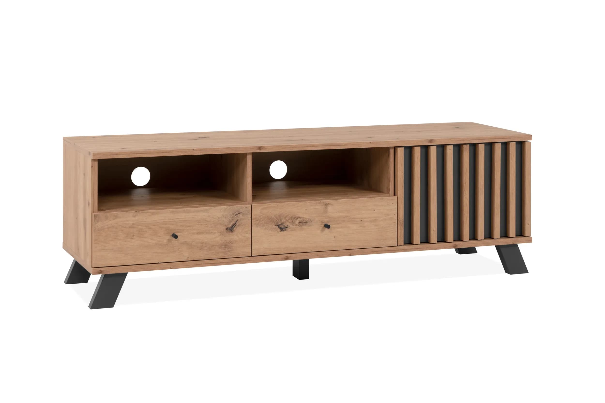 TV-Board- Eiche Dekor, Anthrazit