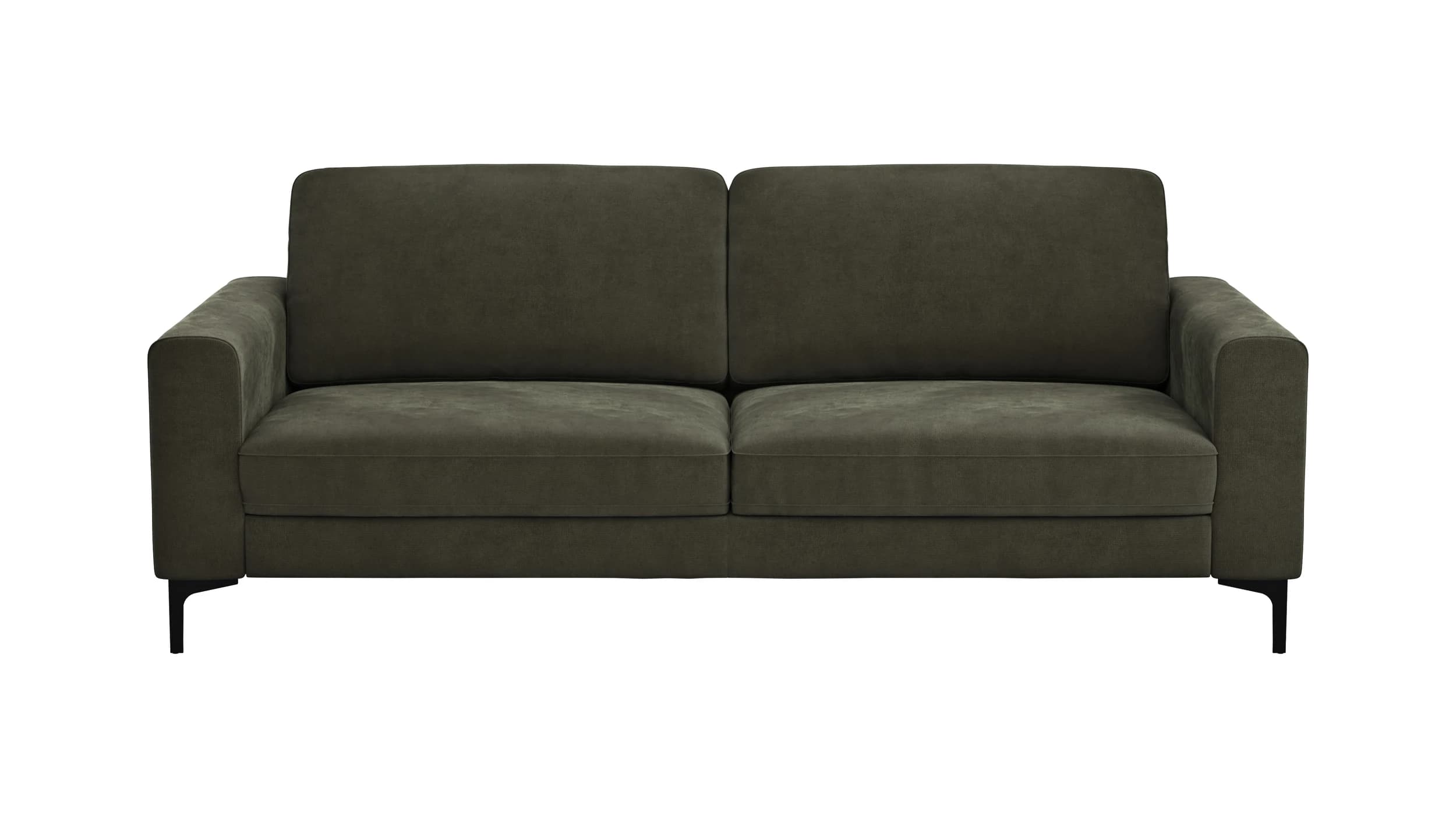 Sofa Oviedo - 3-Sitzer, Stoff, Braungrün