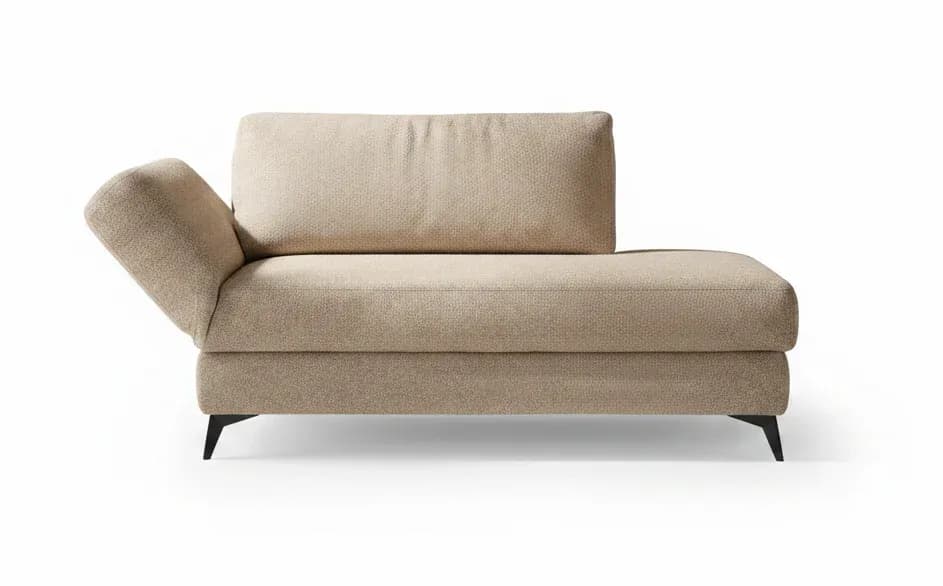 Schlafsofa Beluso - Ausrichtung links inkl. Schlaffunktion und Bettkasten, Stoff, Graubeige