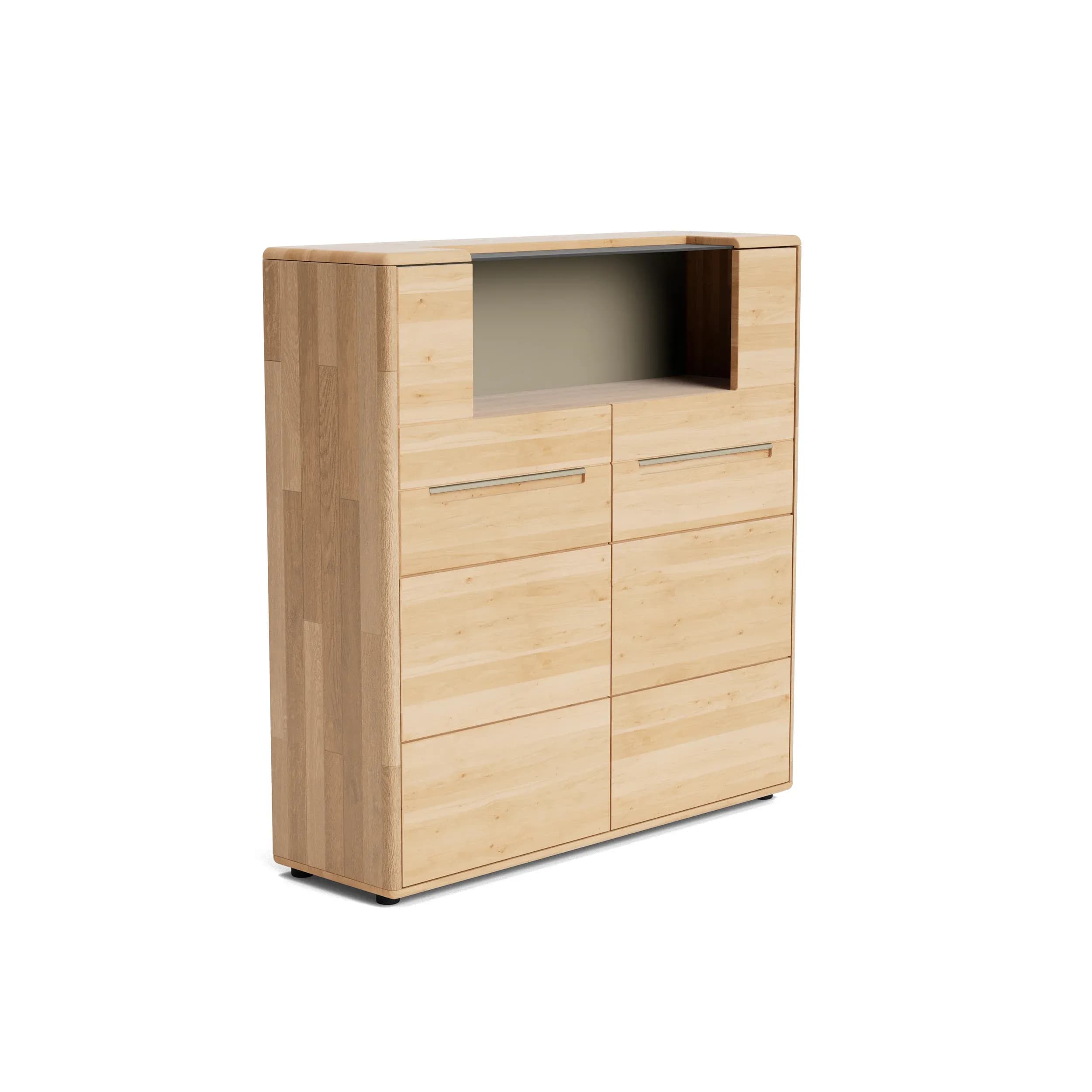 Highboard Calpe - Eiche massiv, legno geölt