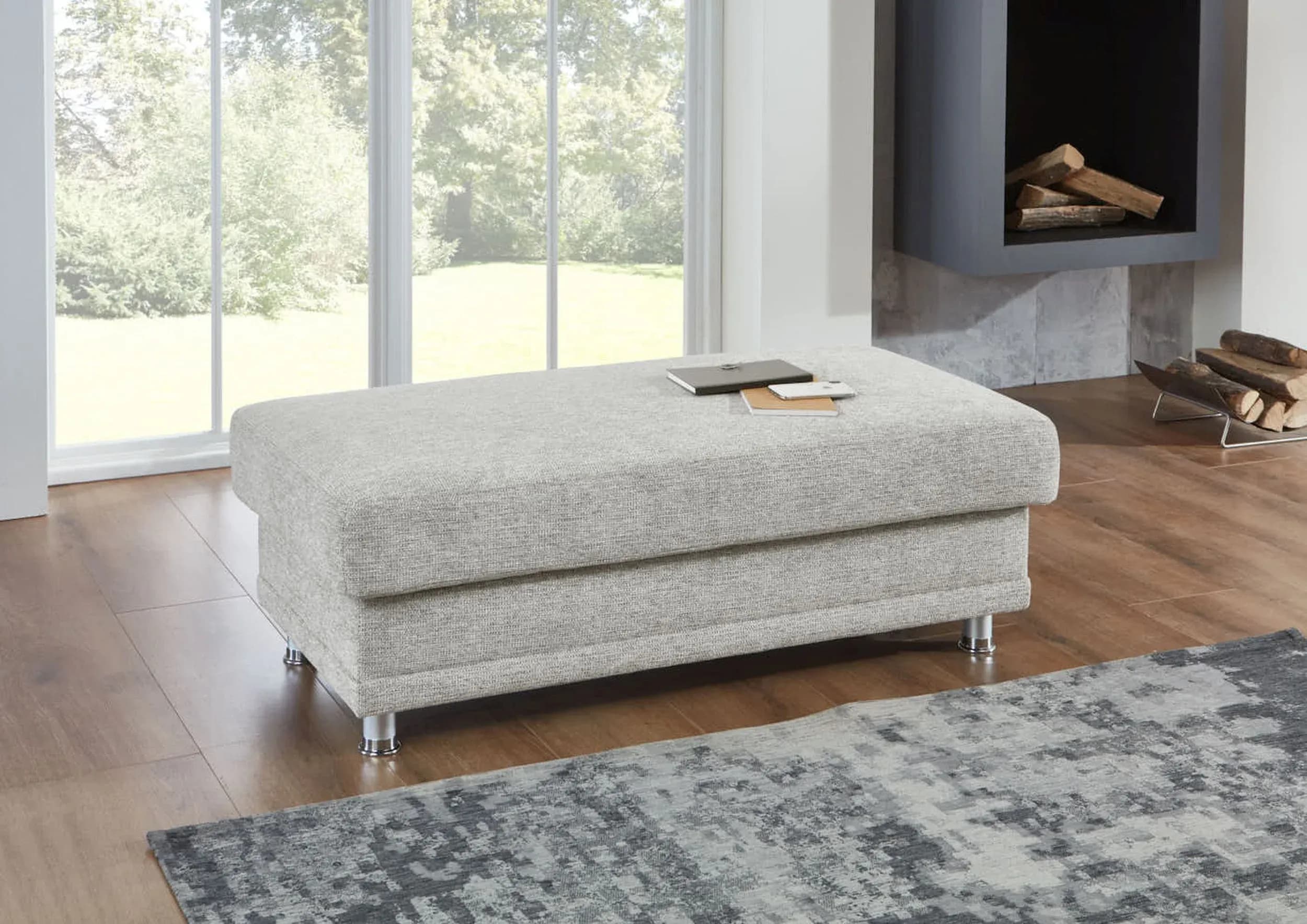 Hocker - Webstoff Grau