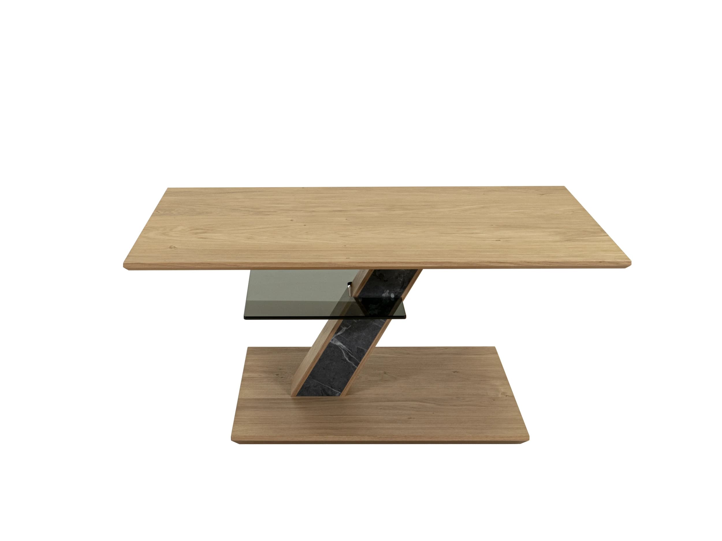 Couchtisch - höhenverstellbar, LBH ca. 100x60x47-64 cm, Wildeiche furniert