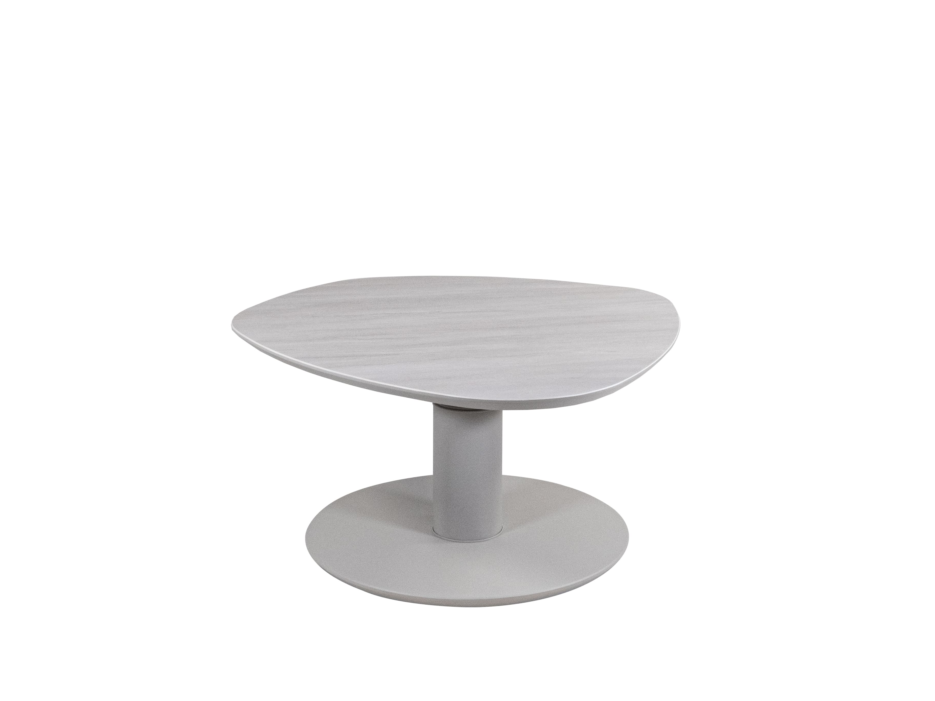 Couchtisch - höhenverstellbar, Durchmesser ca. 80 cm, Steingrau