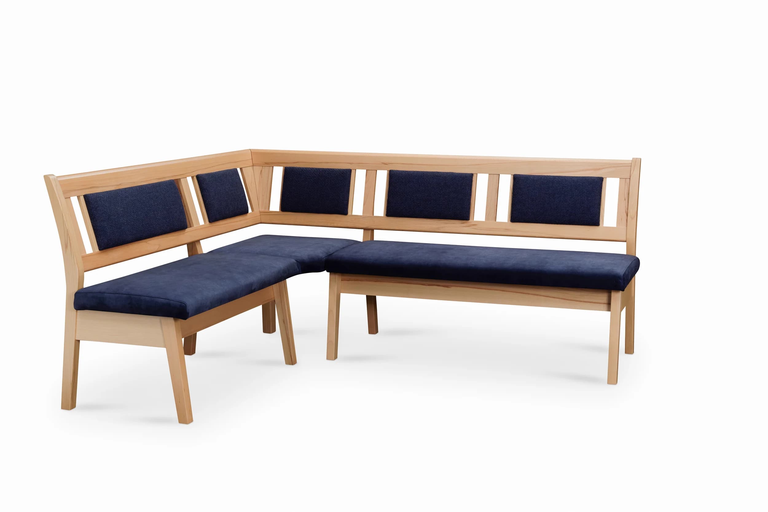 Eckbank - Breite ca. 155x195 cm, Polyester, Dunkelblau