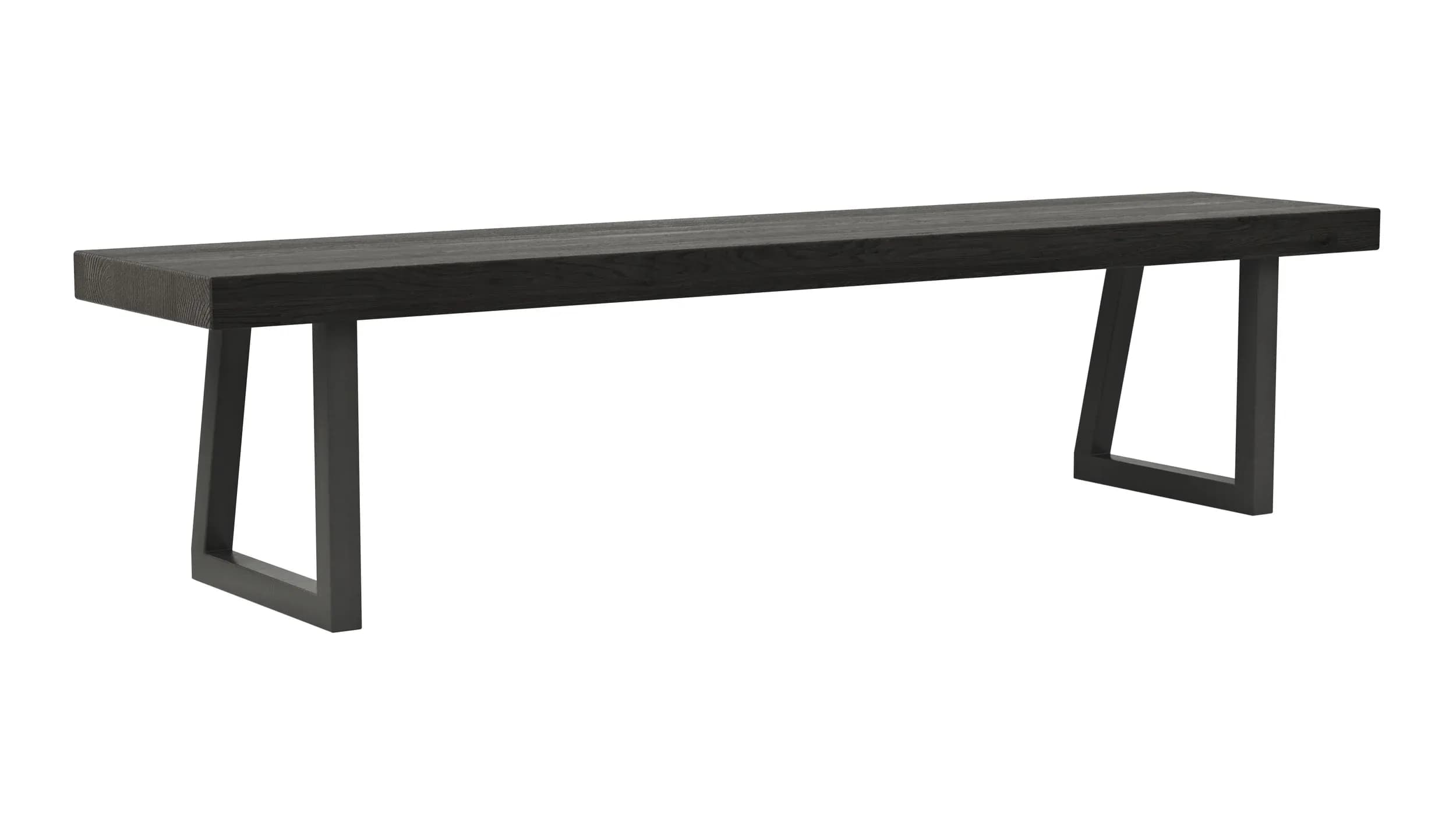 Holzbank Clifton - Breite ca. 180cm, Zerreiche massiv, smoked