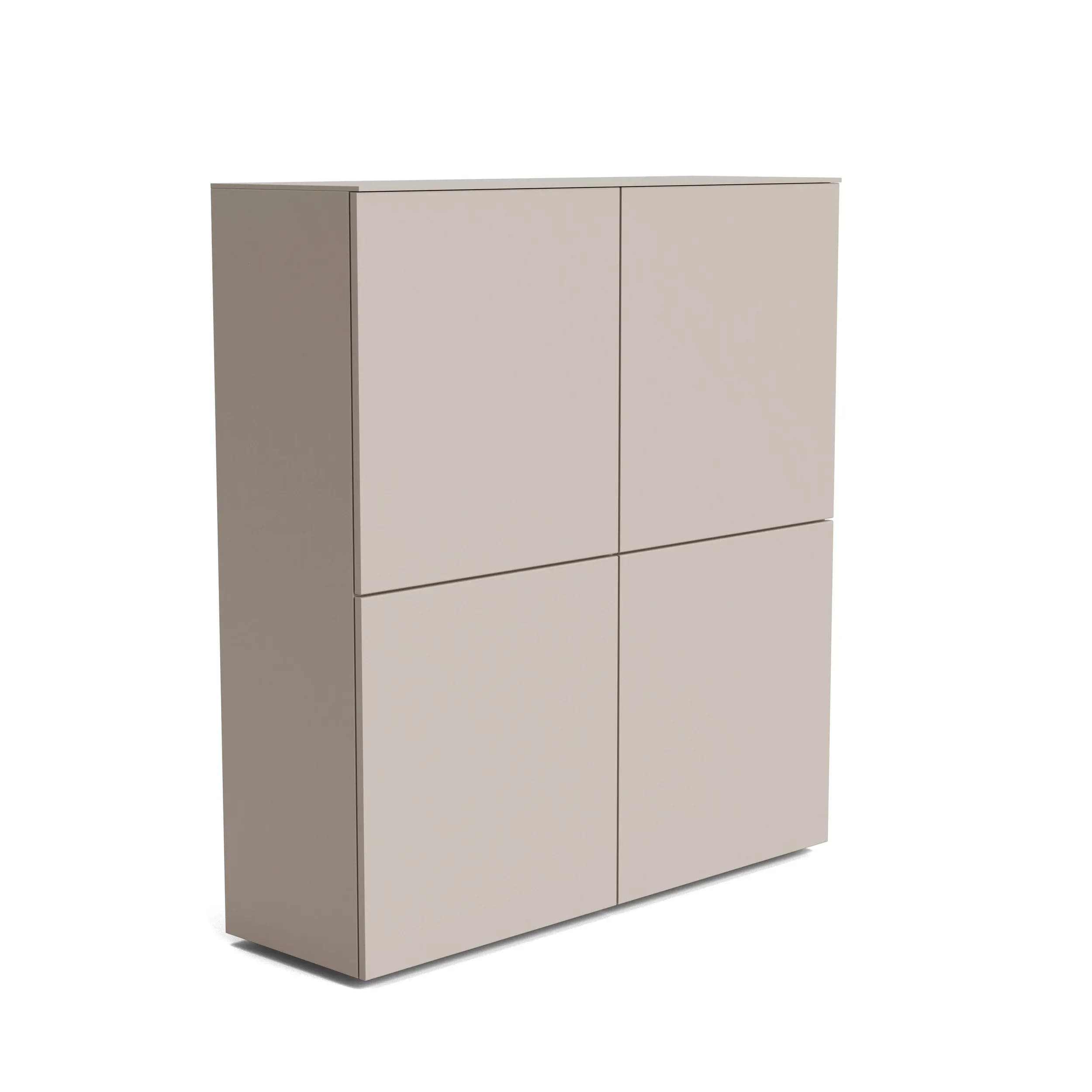 Highboard Satola - Melamin, Graubraun