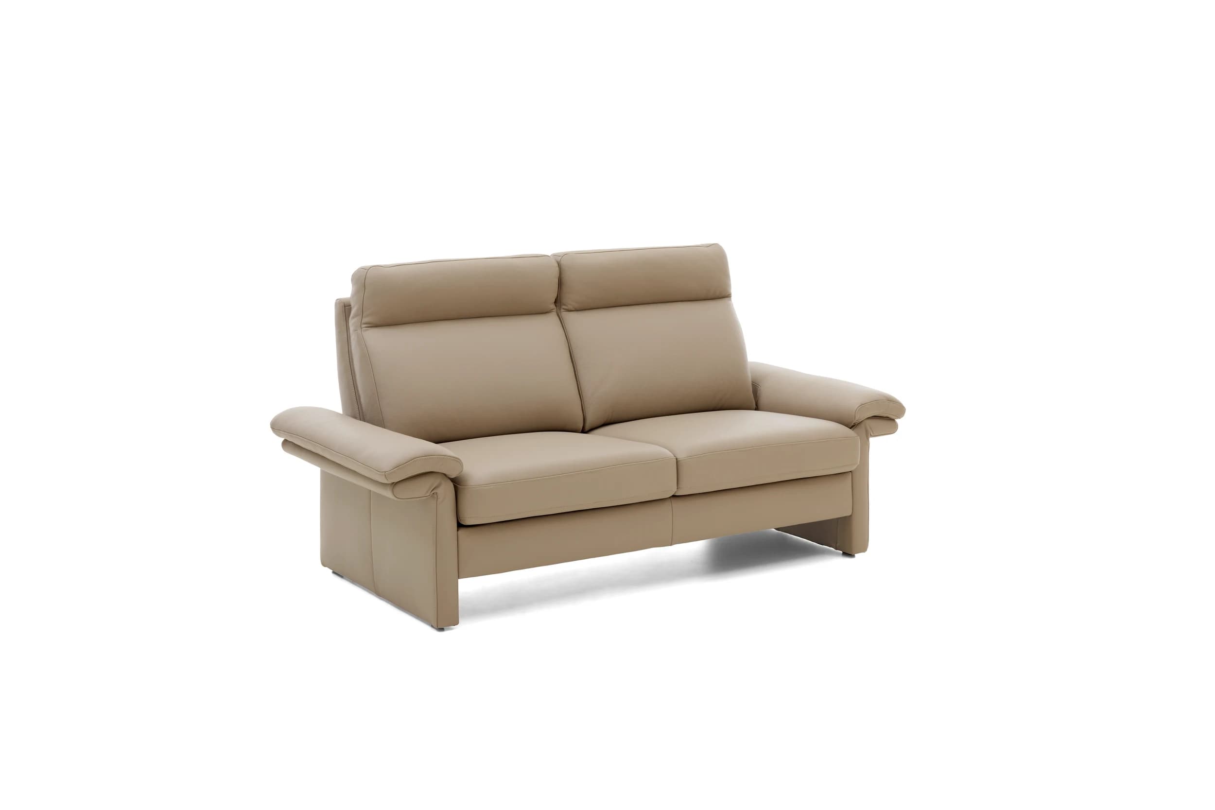 Sofa EM Dublin 2.0 - 2,5-Sitzer inkl. Armlehne verstellbar, Leder, Taupe