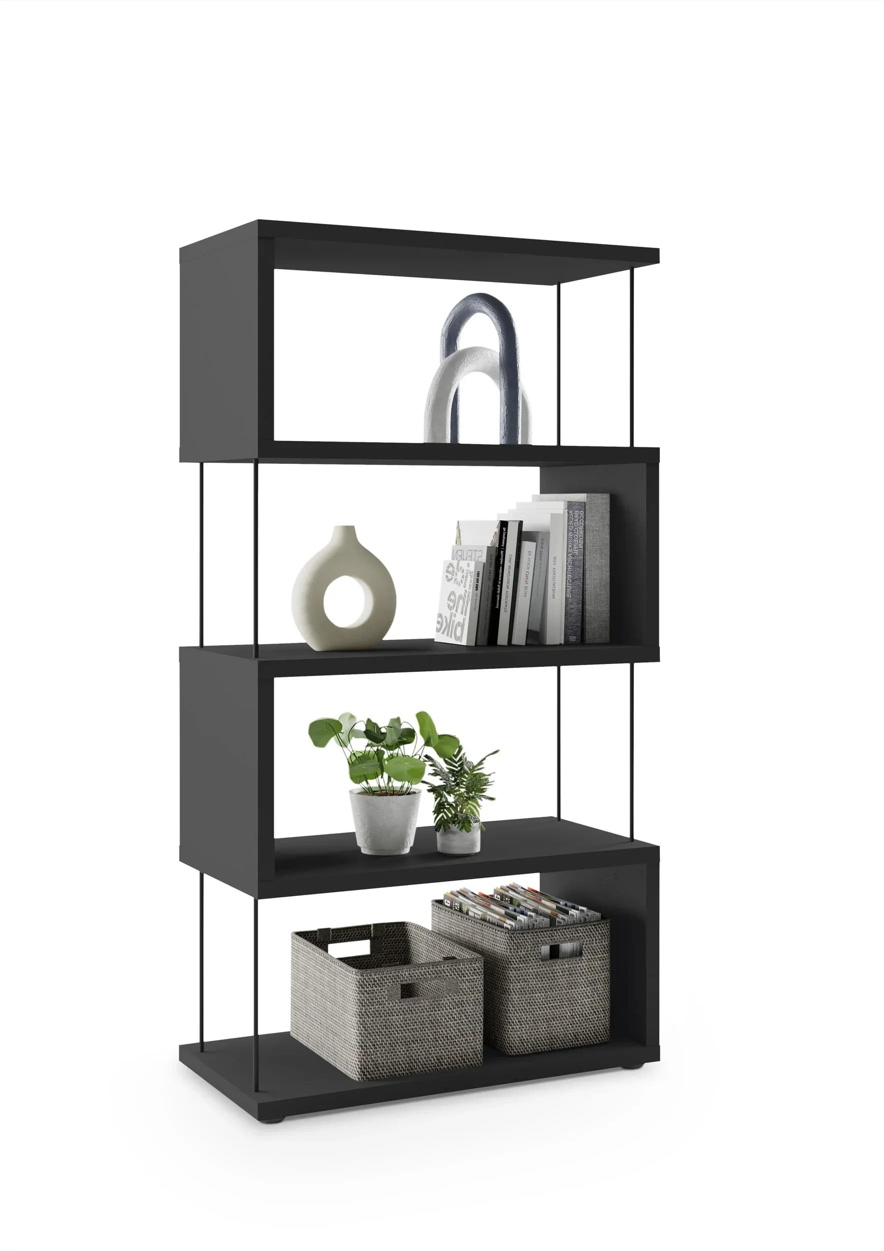 Regal - B ca. 66 cm, Schwarzstahl