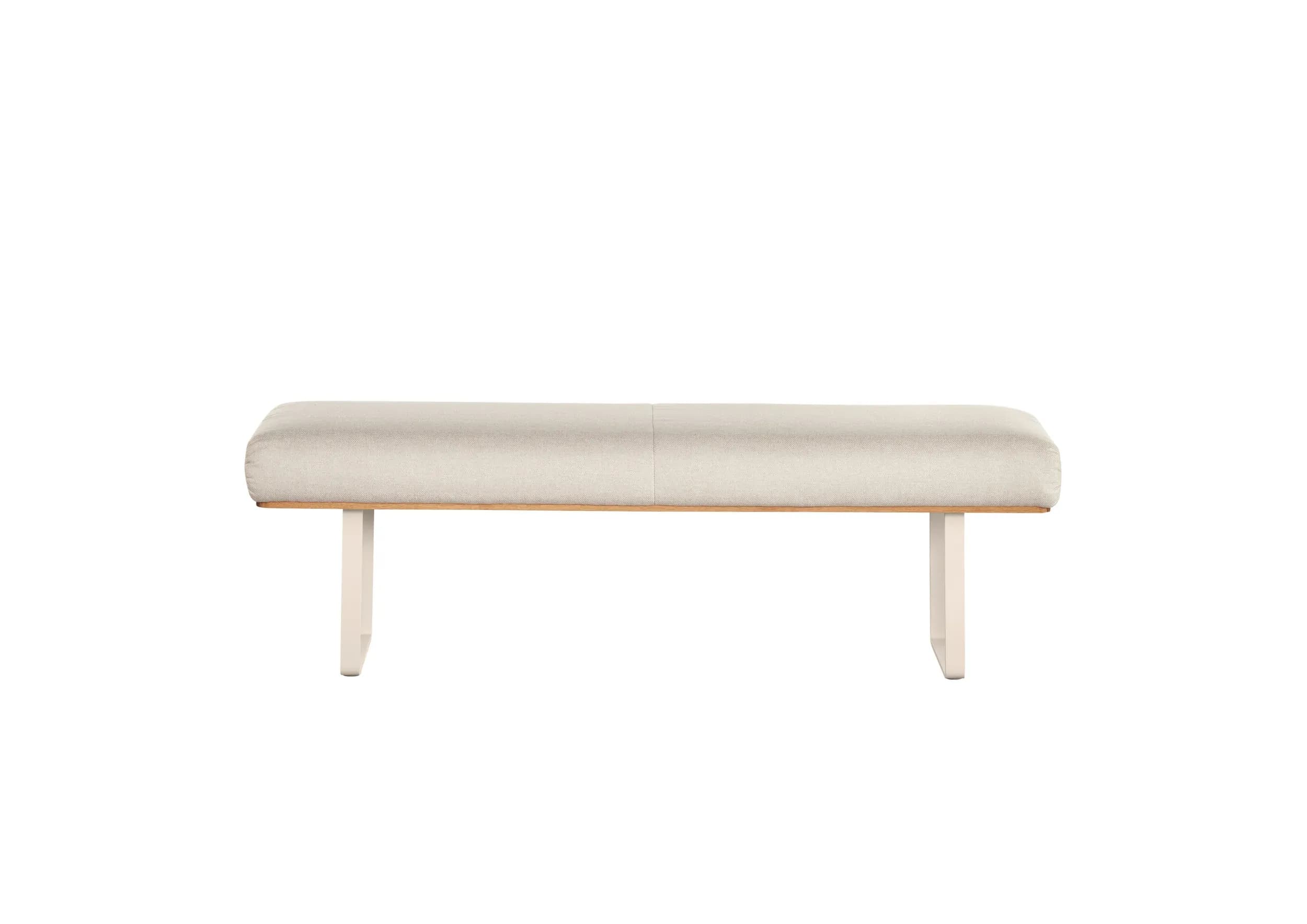 Polsterbank - Breite ca. 160 cm, Stoff, Natur