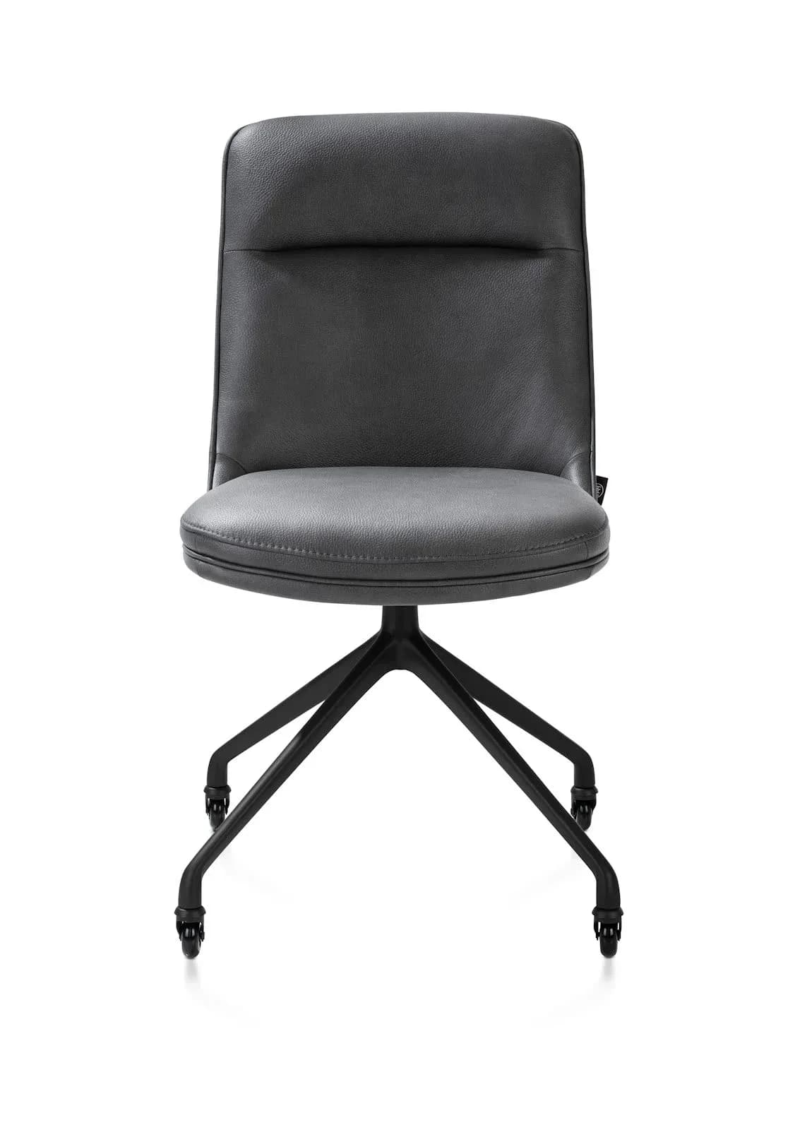 Mateo, Stuhl - Rollen - rough off black - Pala