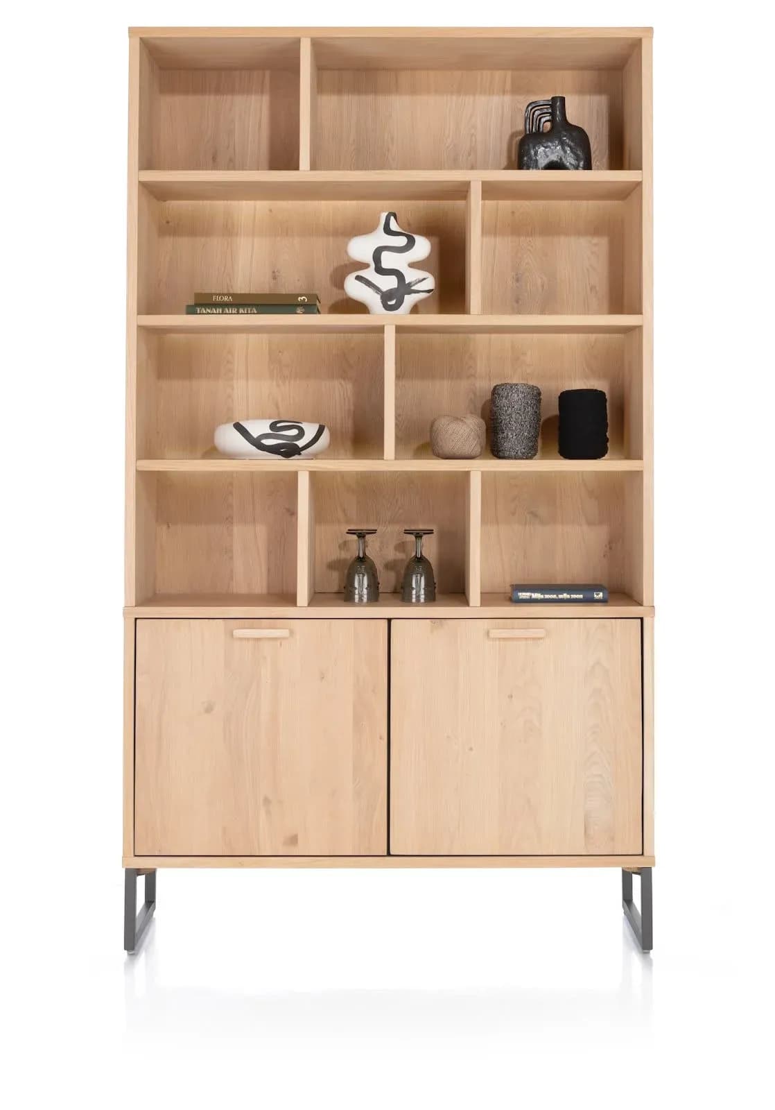 Castello, Buffet 123 cm - 2-Türen + 9-Nischen (+ LED)