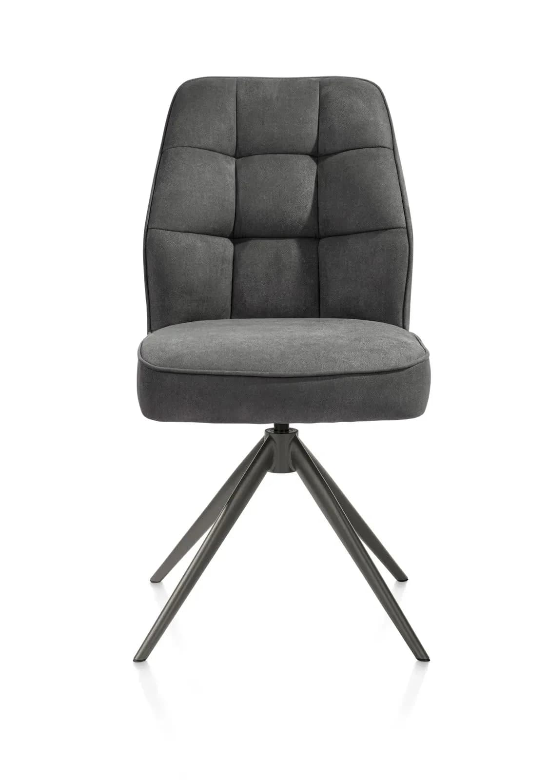 Bell, Stuhl - Gestell Graphit - drehbar - Kippfunktion - Taschenfederkern - Stoff Calabria