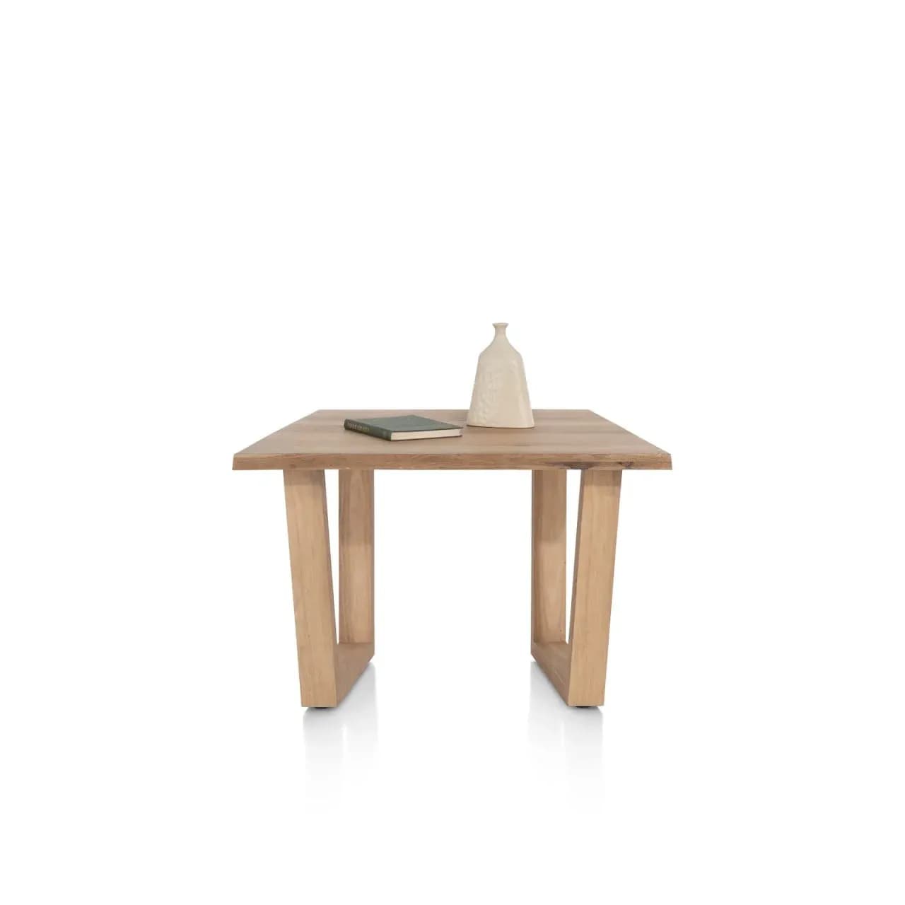 Nyborg, Tisch 150 x 100 cm - Tischplatte mit natürliche Baumkante - V-Fuß Holz