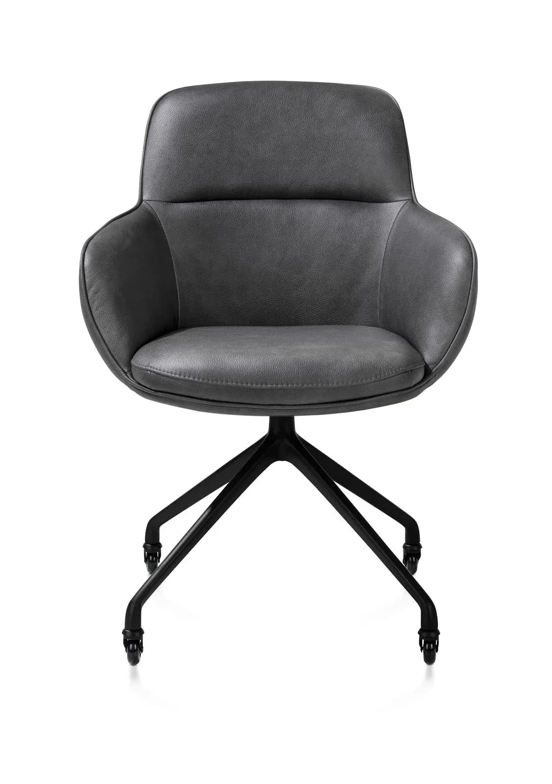 Mateo, Armlehnstuhl - Rollen - rough off black - Pala