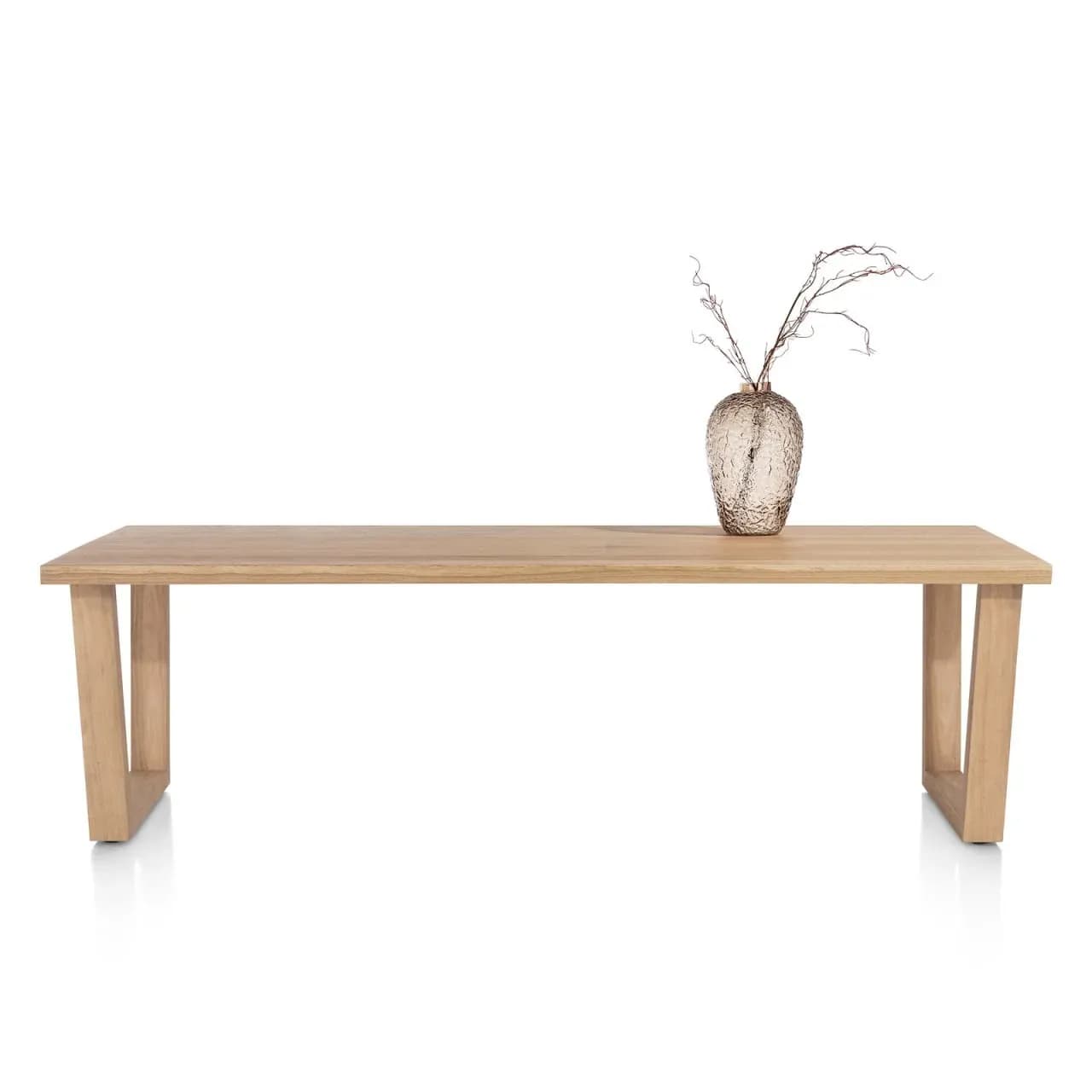 Nyborg, Tisch 230 x 100 cm - rechteckige Tischplatte - V-Fuß Holz
