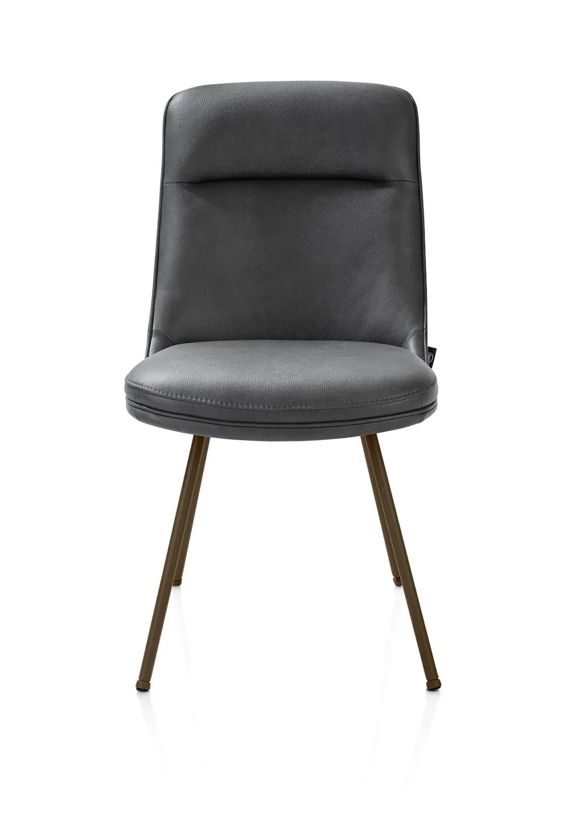 Mateo, Stuhl - 4-Fußen - steelbrown - Pala