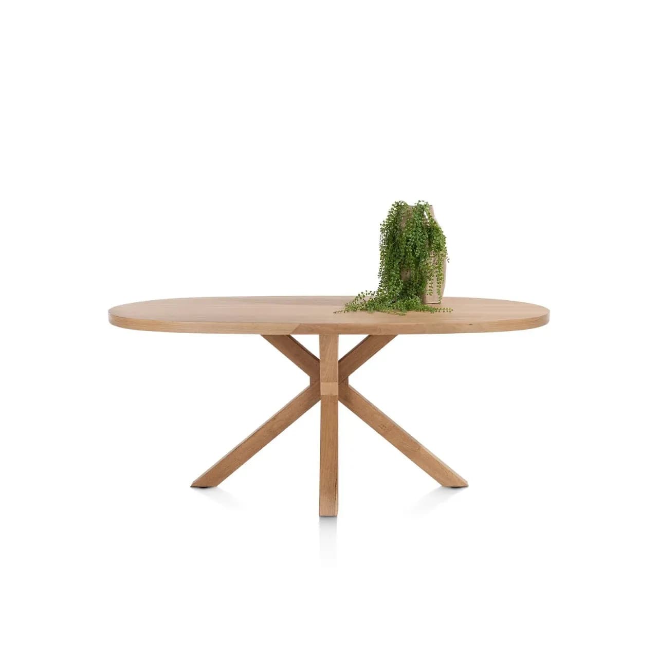Nyborg, Tisch 180 x 110 cm - oval - Mittelfuß Holz