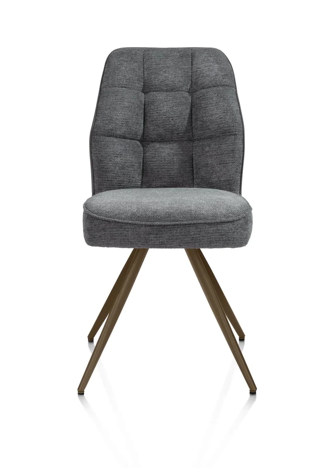 Bell, Stuhl - Gestell Steelbrown - Taschenfederkern - Kombi Calabria/Vada