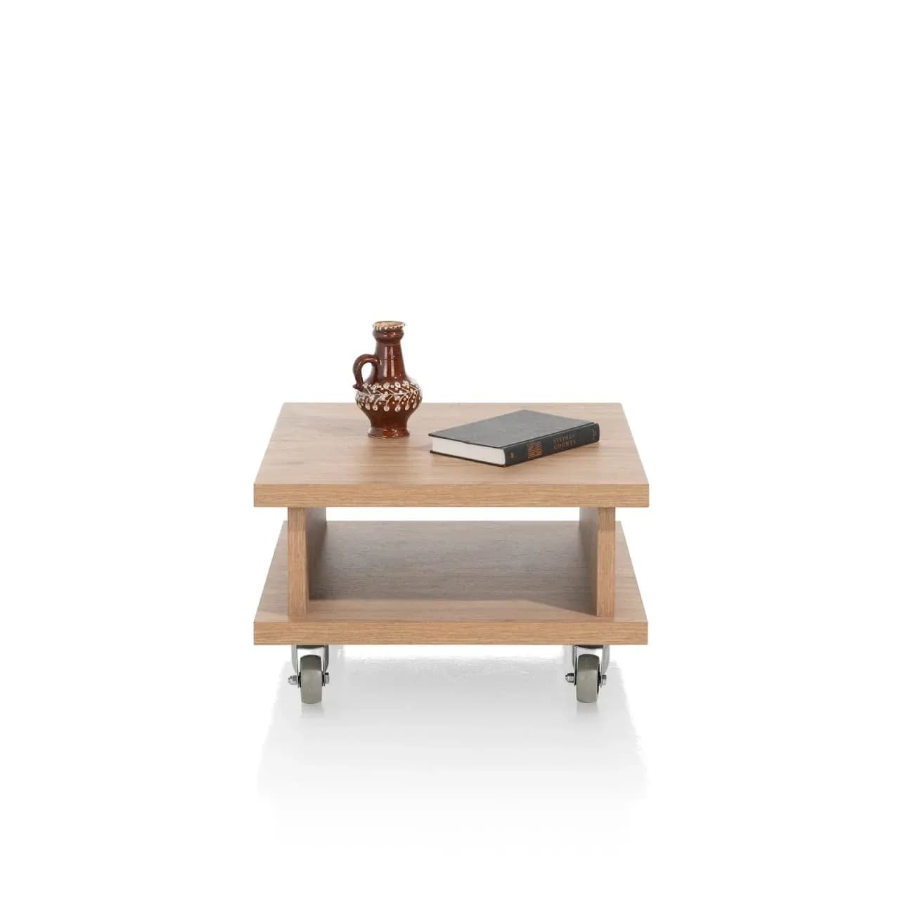 Delmonte, Beistelltisch 60 x 60 cm + 1-Nische (+ Rollen)