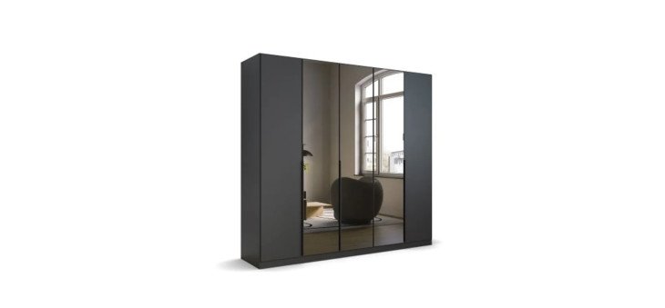 a24b6531e6e1d226b8581ee829d896b98cc8895e Dreht renschrank Skyla B 226 cm Grau Spiegel Freisteller 1