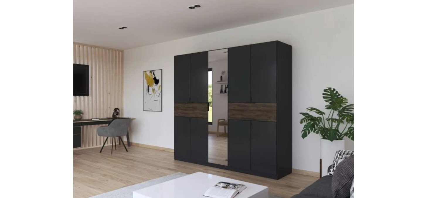 3da1e85d4b4ab3b87f72faf30a348e1200b9781a Dreht renschrank Ticao B 226 cm Grau Metallic Milieu 1